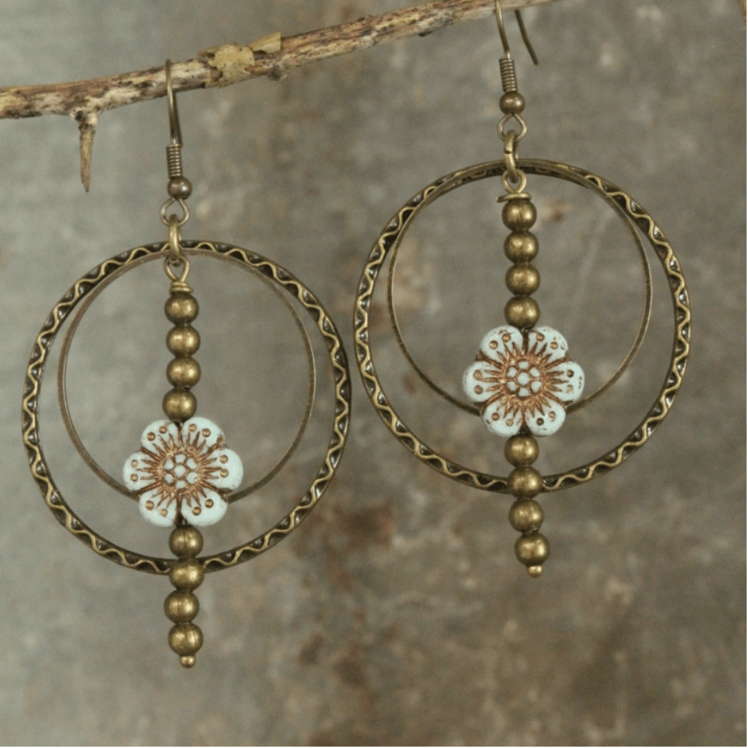 Picasso Wildflower Earrings - Handmade in USA | Dainty Floral Jewelry for Women - Perfect for Weddings, Date Nights & Gifts