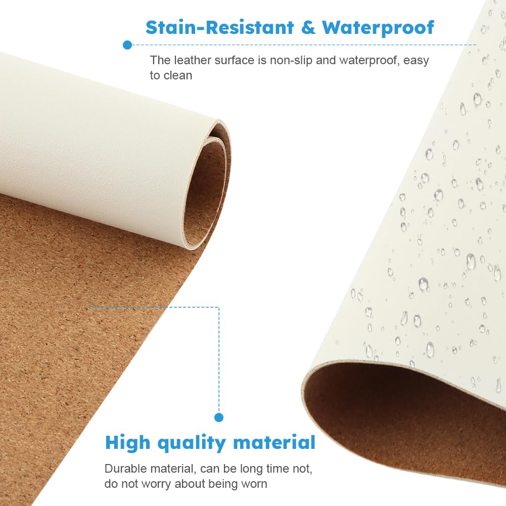 Foldable PU Leather Nail Hand Rest & Polish Mat Set - Acrylic Nail Art Table Mat with Hand Pillow for Manicure Salon | Portable Hand Rest for Gel Polish, Nail Extensions & DIY Home Nail Care (White)