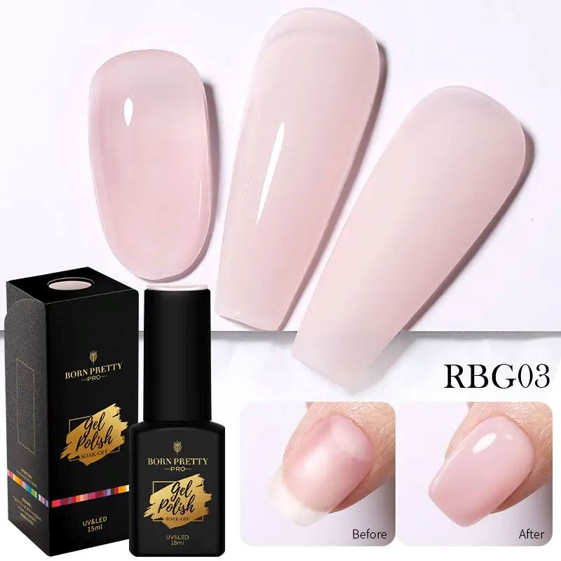 Born Pretty Rubber Base Gel - Professional Nail Strengthener & Builder for Long-Lasting Manicures | Perfect for DIY Nail Art, Salon Use & At-Home Nail Care
