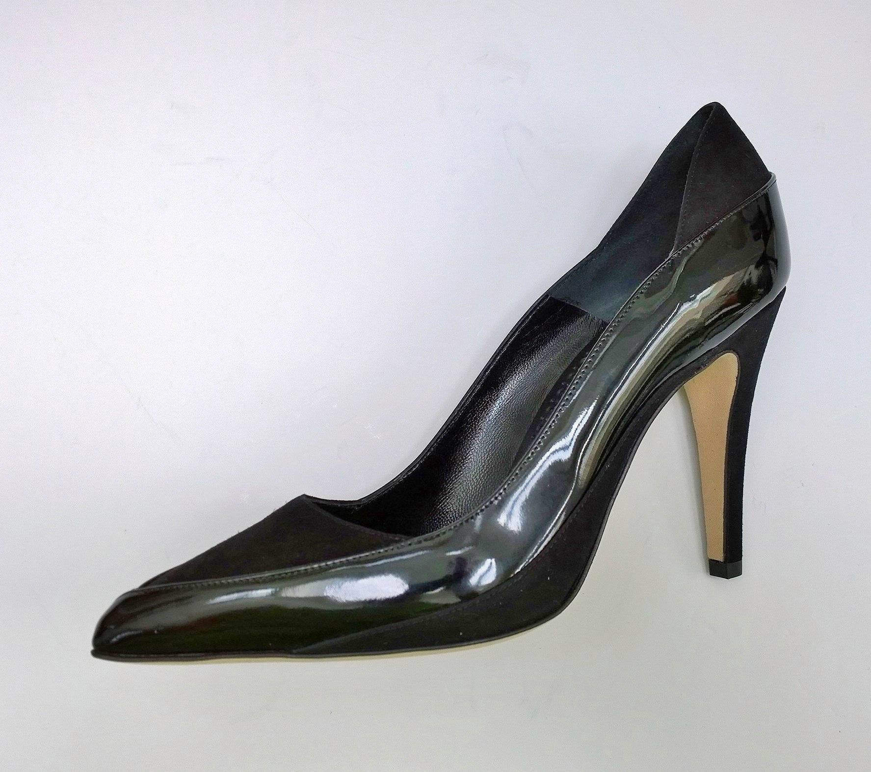 Manolo Blahnik Rasida 105 Black Patent Leather and Suede High Heels - Elegant Women's Dress Pumps for Weddings, Parties & Evening Events
