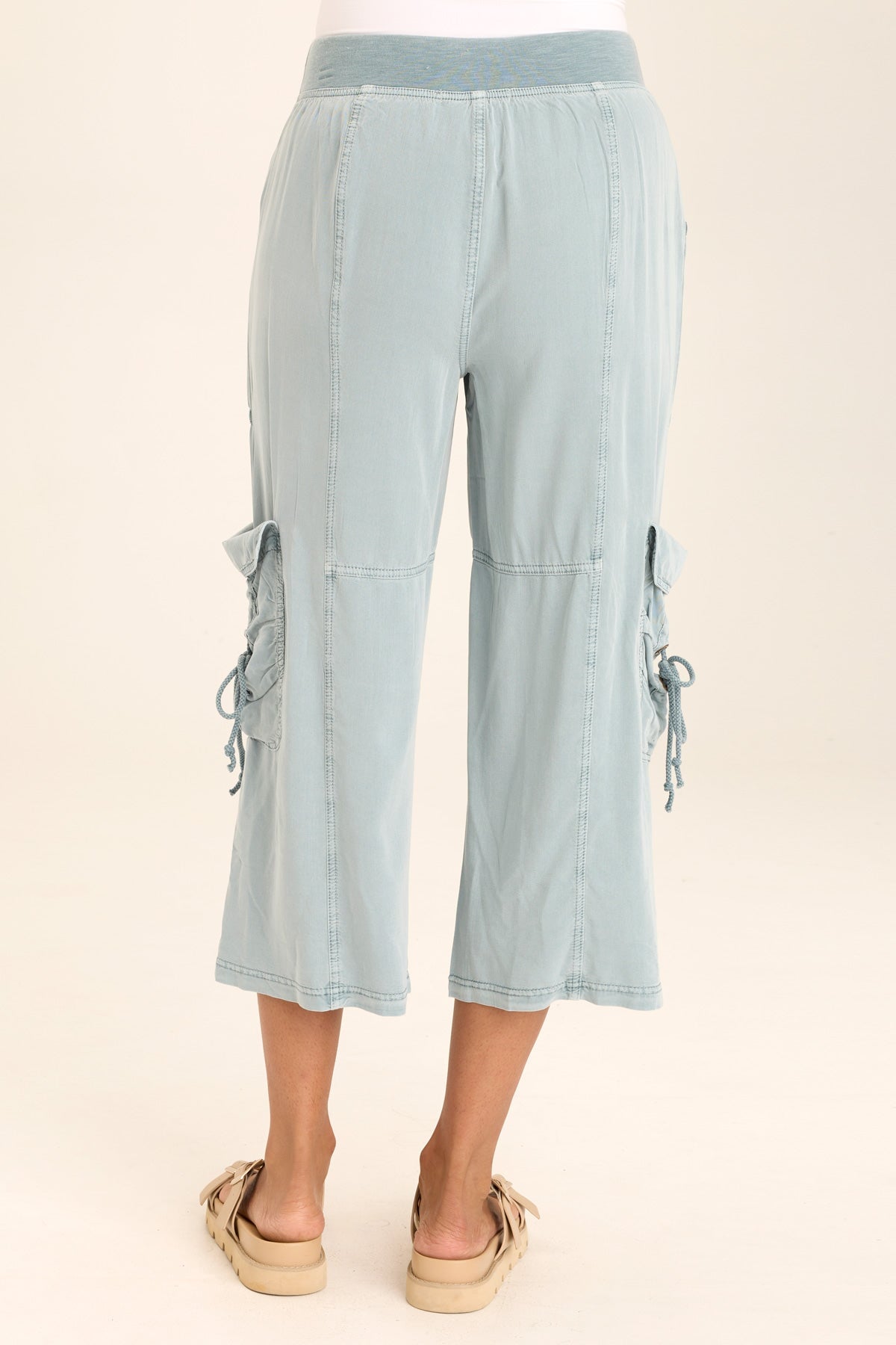 Yana Women's Wide Leg Crop Cargo Pants - High Waisted Casual Gaucho Trousers for Streetwear & Summer Outfits