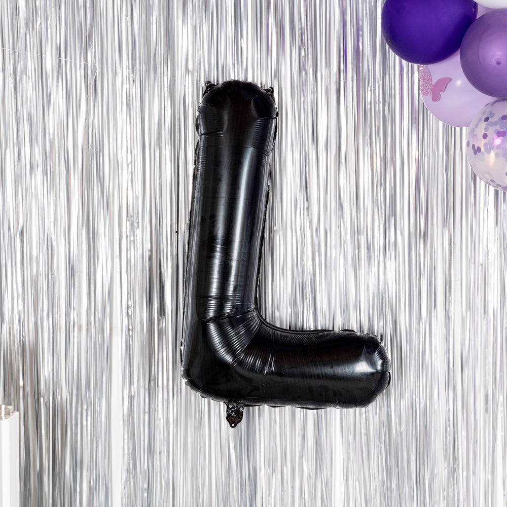 Balloonify Black Mylar Letter L Balloon - 40 Inch Large Foil Alphabet Balloon for Birthday Party Decorations, Wedding, Baby Shower & Graduation Events - 1 Count Box