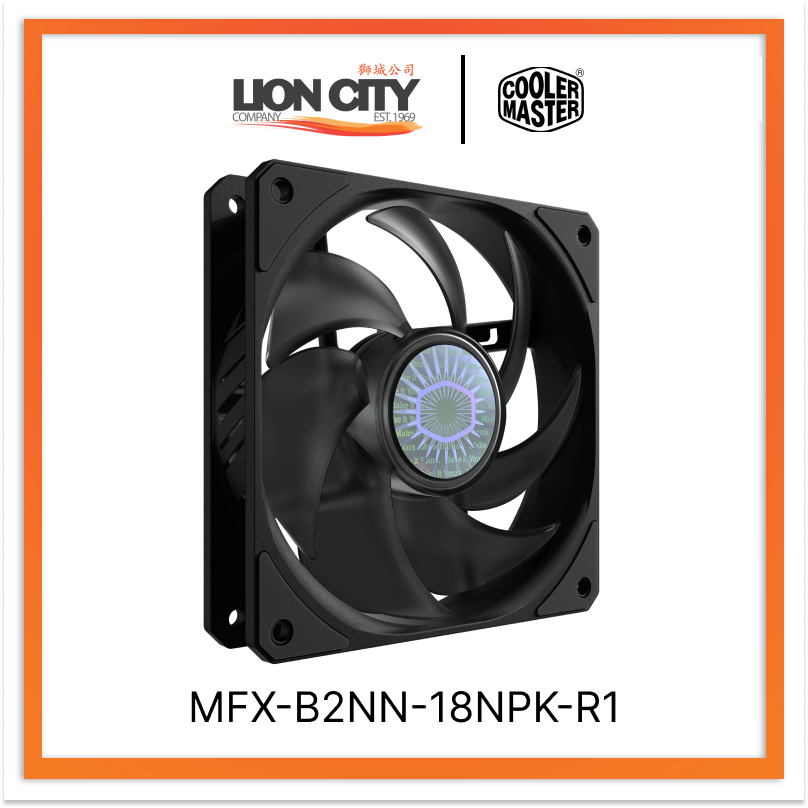 Cooler Master MFX B2NN 18NPK R1 CM SickleFlow 120 PWM Non-LED Fan - High Performance PC Cooling Fan for Gaming Rigs, Workstations & Servers (2-Year Warranty)