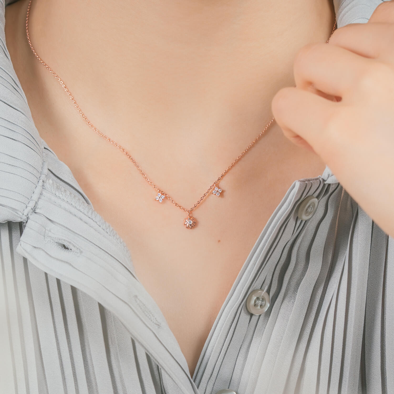 Rose Gold Carmelo Necklace for Women - Elegant 14K Gold Plated Pendant Jewelry Gift for Her - Perfect for Valentine's Day, Anniversary & Special Occasions