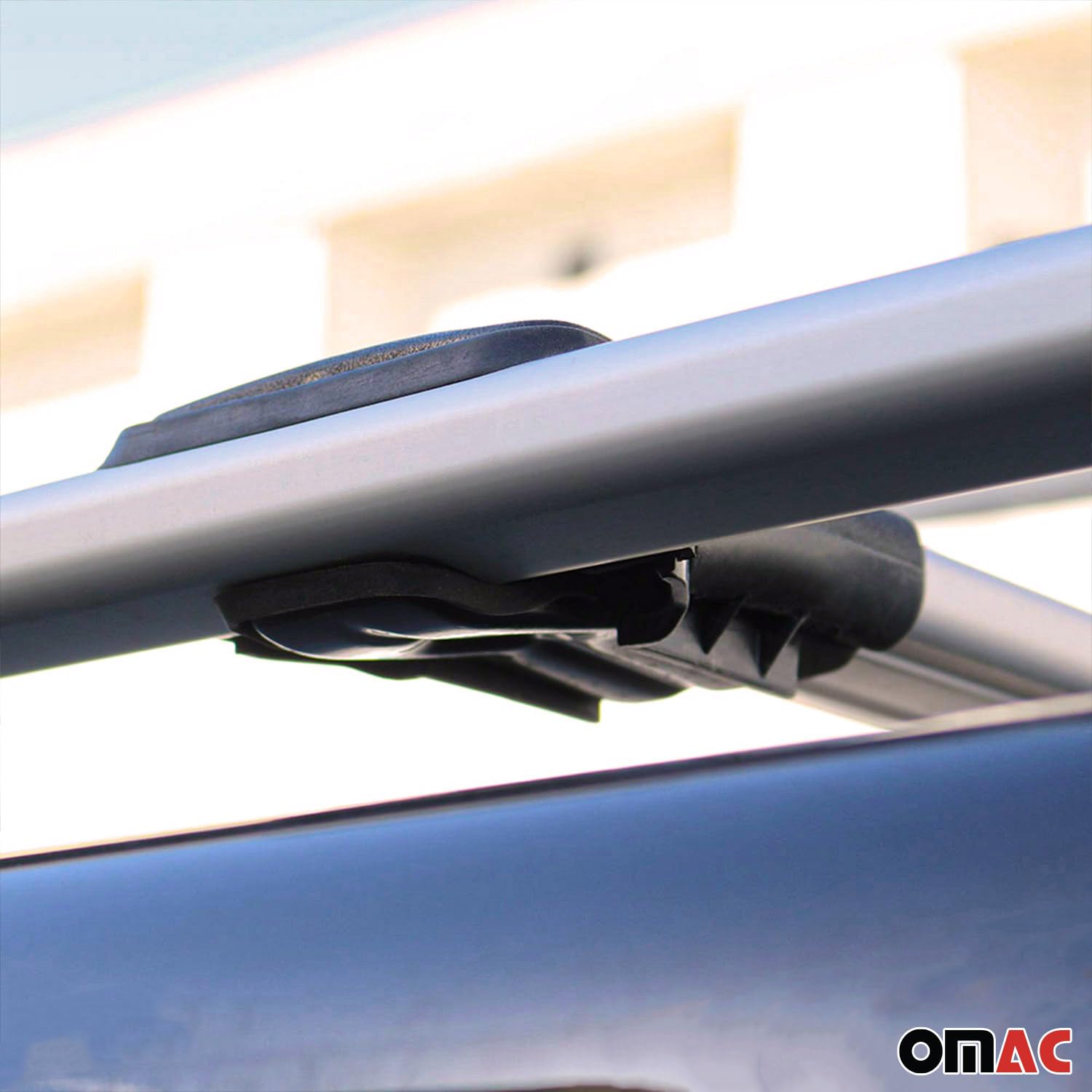 OMAC Heavy Duty Roof Rack Cross Bars for Jeep Grand Cherokee 1999-2004 - 2-Piece Gray Aluminum Luggage Carrier System - Perfect for Kayak, Canoe, Surfboard, Ski, Snowboard & Camping Gear Transportation