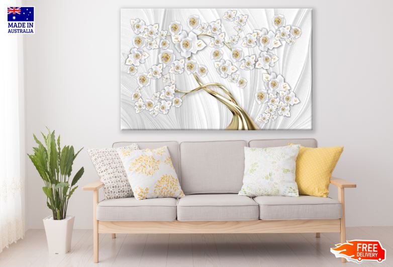3D Illustration Flowers Print - 100% Australian Made Wall Art for Home Decor, Office & Gifts