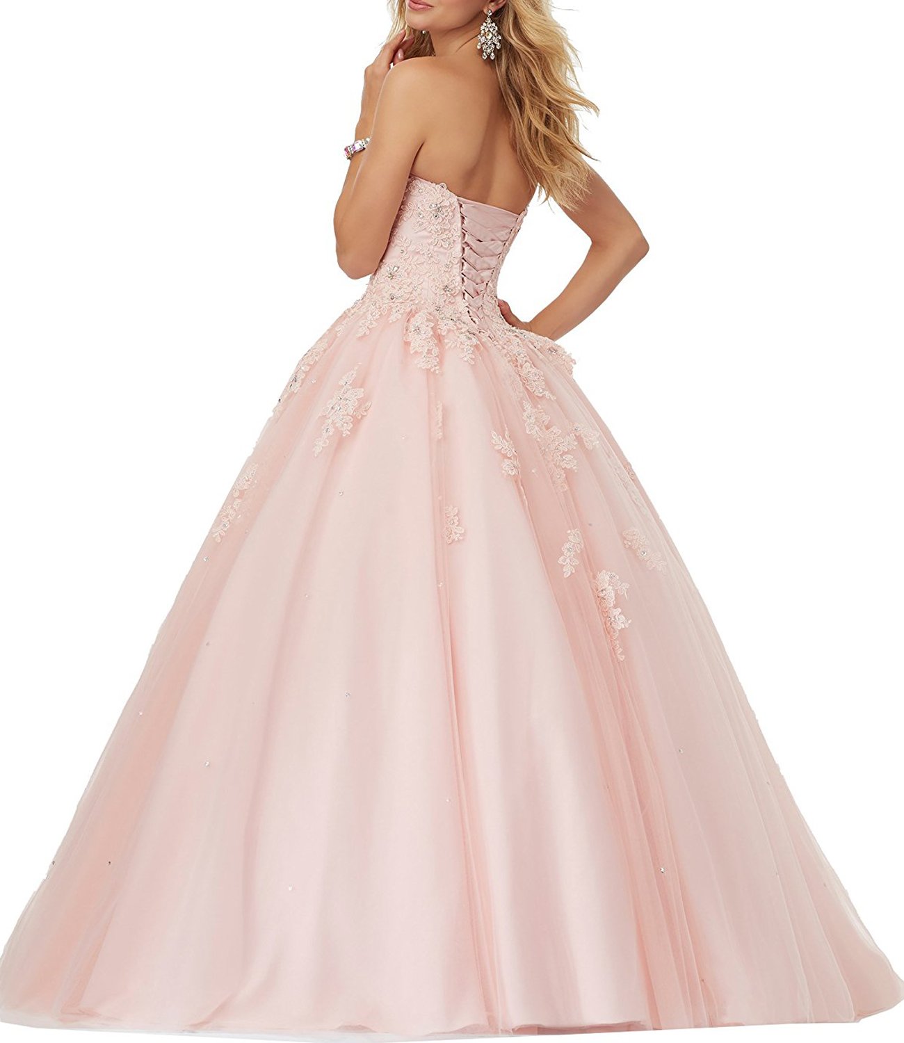 Elegant Light Blue Quinceanera Dress with Applique Lace & Beaded Belt - Women's Ball Gown for Sweet 15, Prom, Wedding & Special Occasions