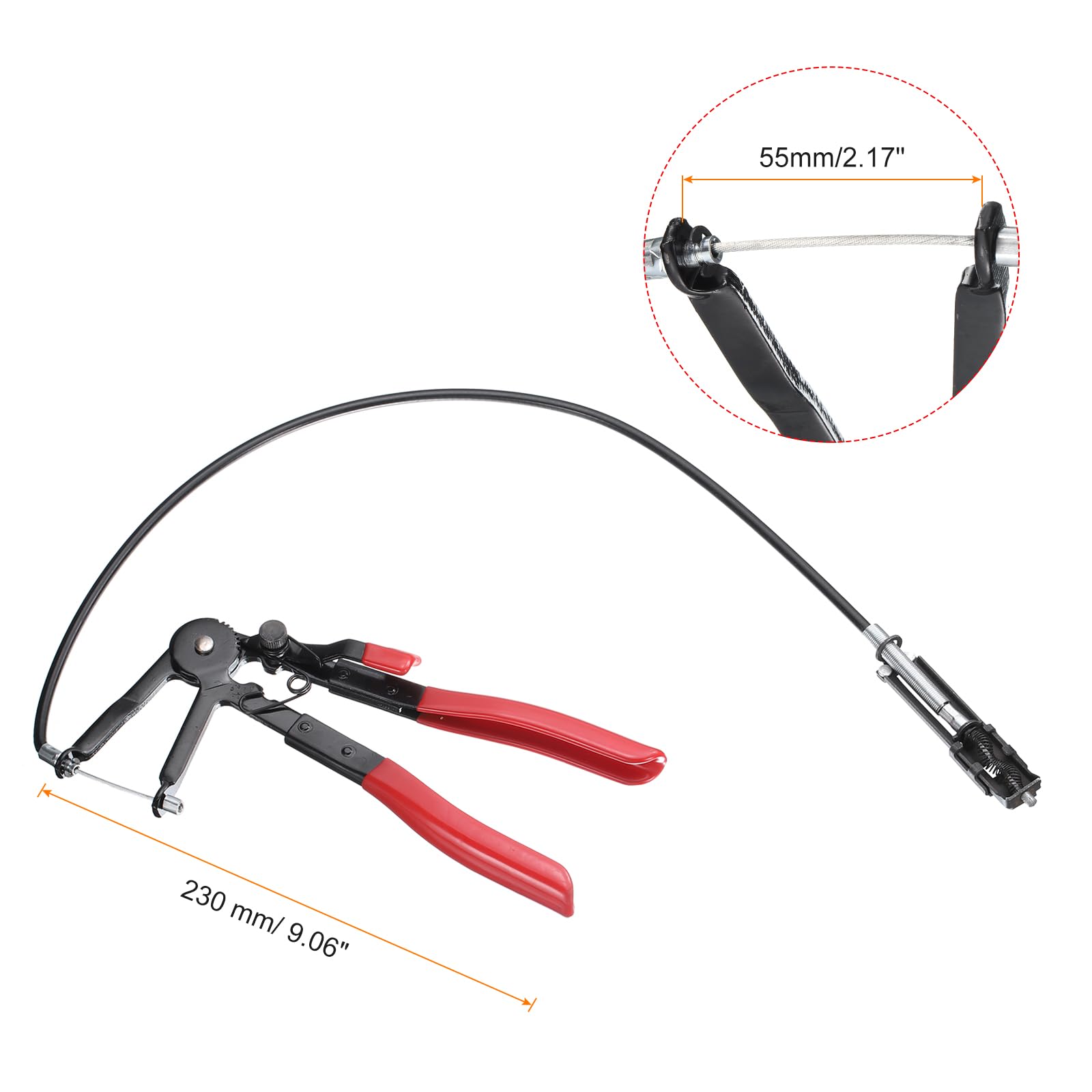 HARFINGTON Hose Clamp Pliers - Spring Clips Removal Tool for Fuel, Coolant & Water Lines - Flexible Automotive Hose Clamp Pliers for Radiator, Heater & Vehicle Maintenance - Perfect for DIY Car Repairs & Professional Mechanics