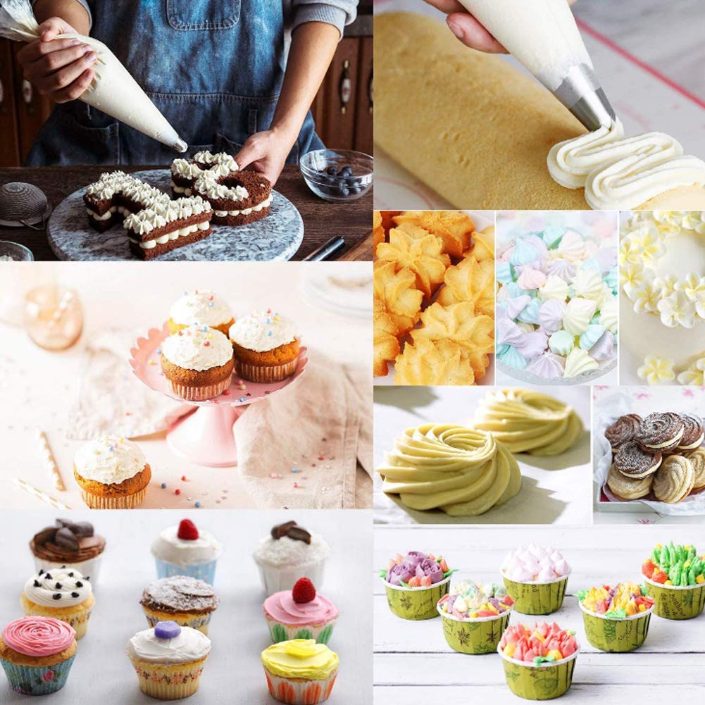 100pcs Disposable Piping Bags for Cake Decorating - Premium Pastry Bags for Icing Cupcakes, Cookies & Desserts | Perfect for Home Baking, Party Treats & Professional Cake Design
