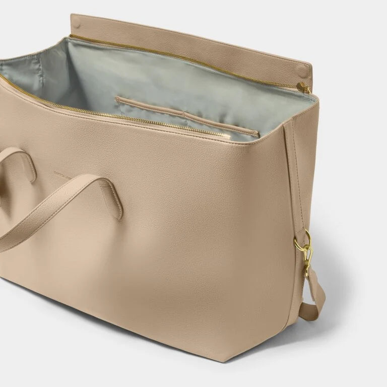Katie Loxton Henley Weekend Bag - Light Taupe Travel Tote for Women | Perfect for Gym, Beach, Overnight Trips & Carry-On Luggage