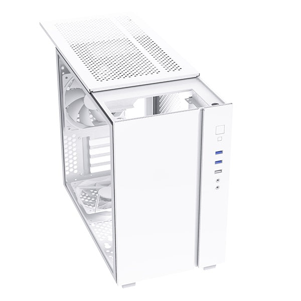 Montech Sky One Mini TG Micro ATX PC Case with ARGB Front LED & 3 Pre-Installed Fans - Compact Gaming Case for Small Spaces, Home Office & Streaming Setup
