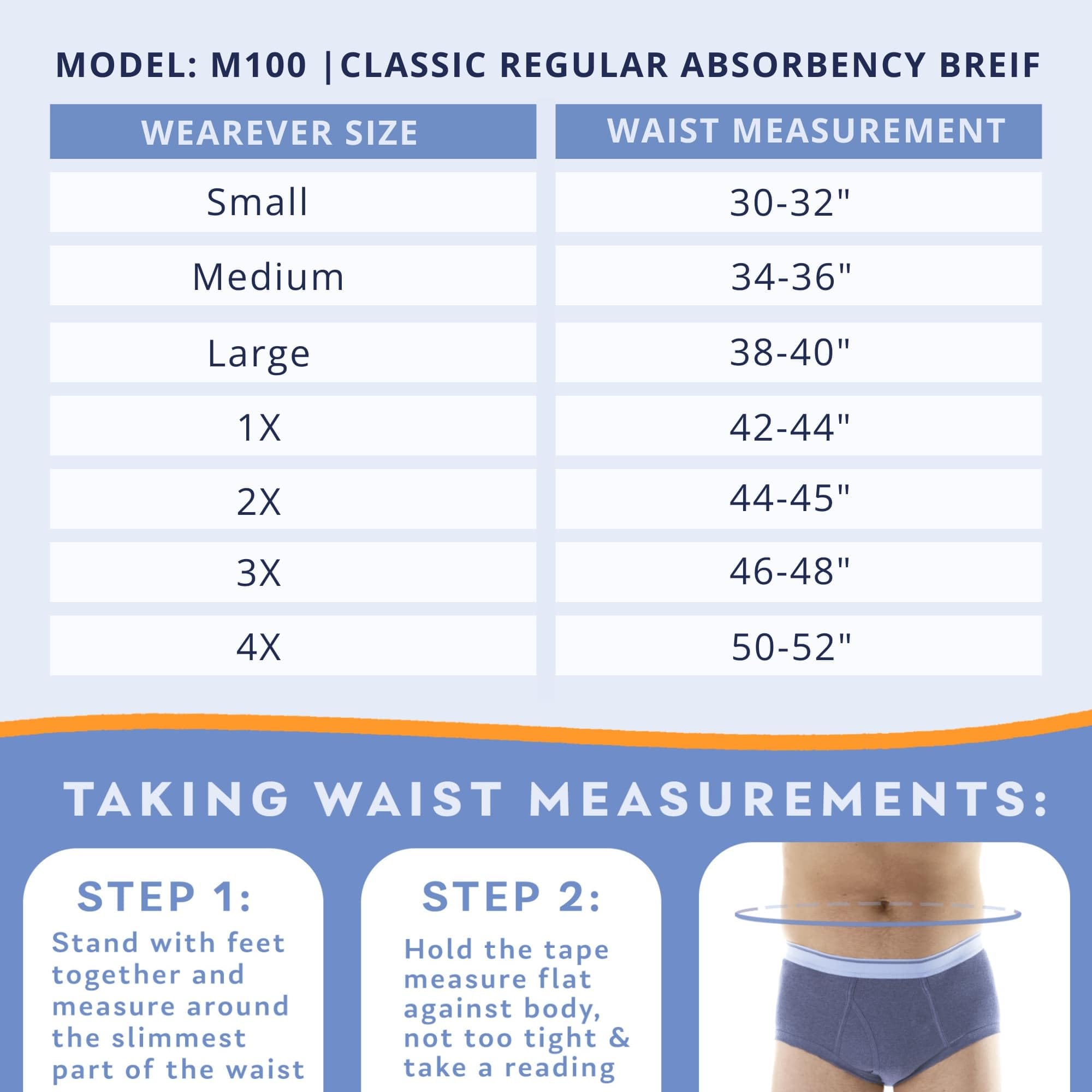 Wearever Men's Incontinence Underwear - 6 Pack Reusable & Washable Absorbent Briefs for Bladder Control | Leak Proof Protection | Comfortable for Daily Wear, Travel & Active Lifestyle