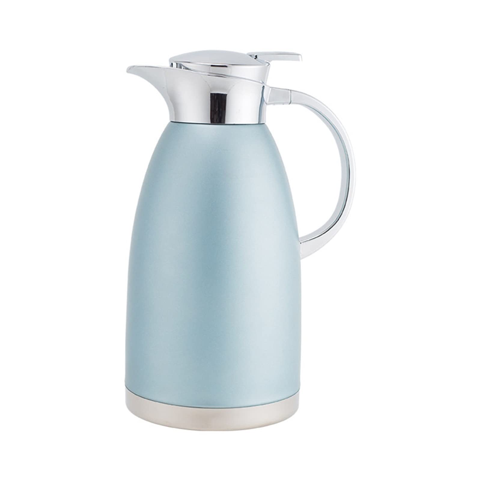 Premium 1.8L Vacuum Insulated Stainless Steel Water Bottle - Double Wall Thermo Flask for Coffee & Tea - 304 Stainless Steel, Leakproof, Keeps Hot/Cold for 24 Hours - Perfect for Office, Travel, Hiking & Outdoor Activities (Blue)