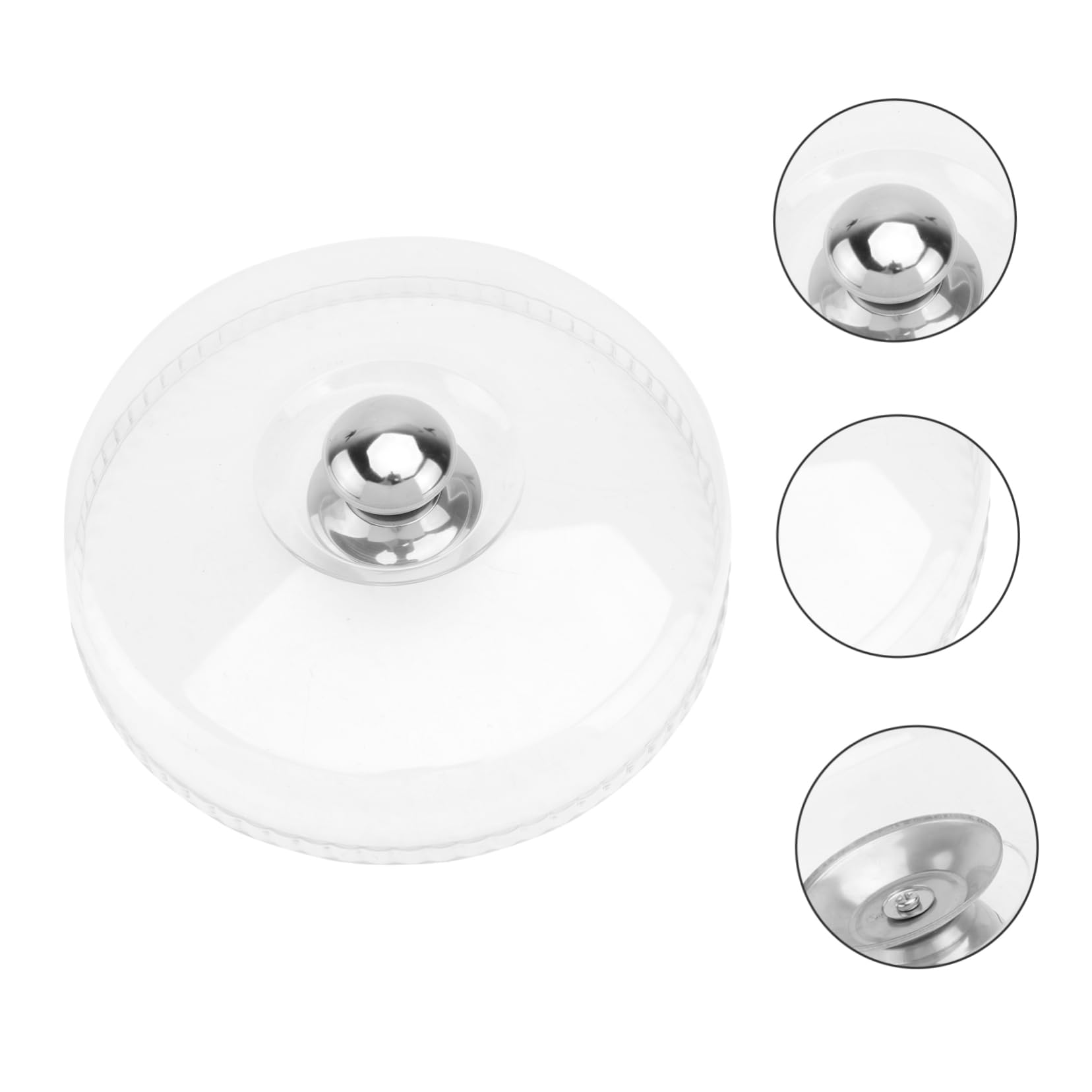 Clear Plastic Cake Dome for Snacks, Pastries & Desserts - Microwave Safe Food Cover with Stand | Perfect for Bakery Display, Party Serving & Kitchen Storage
