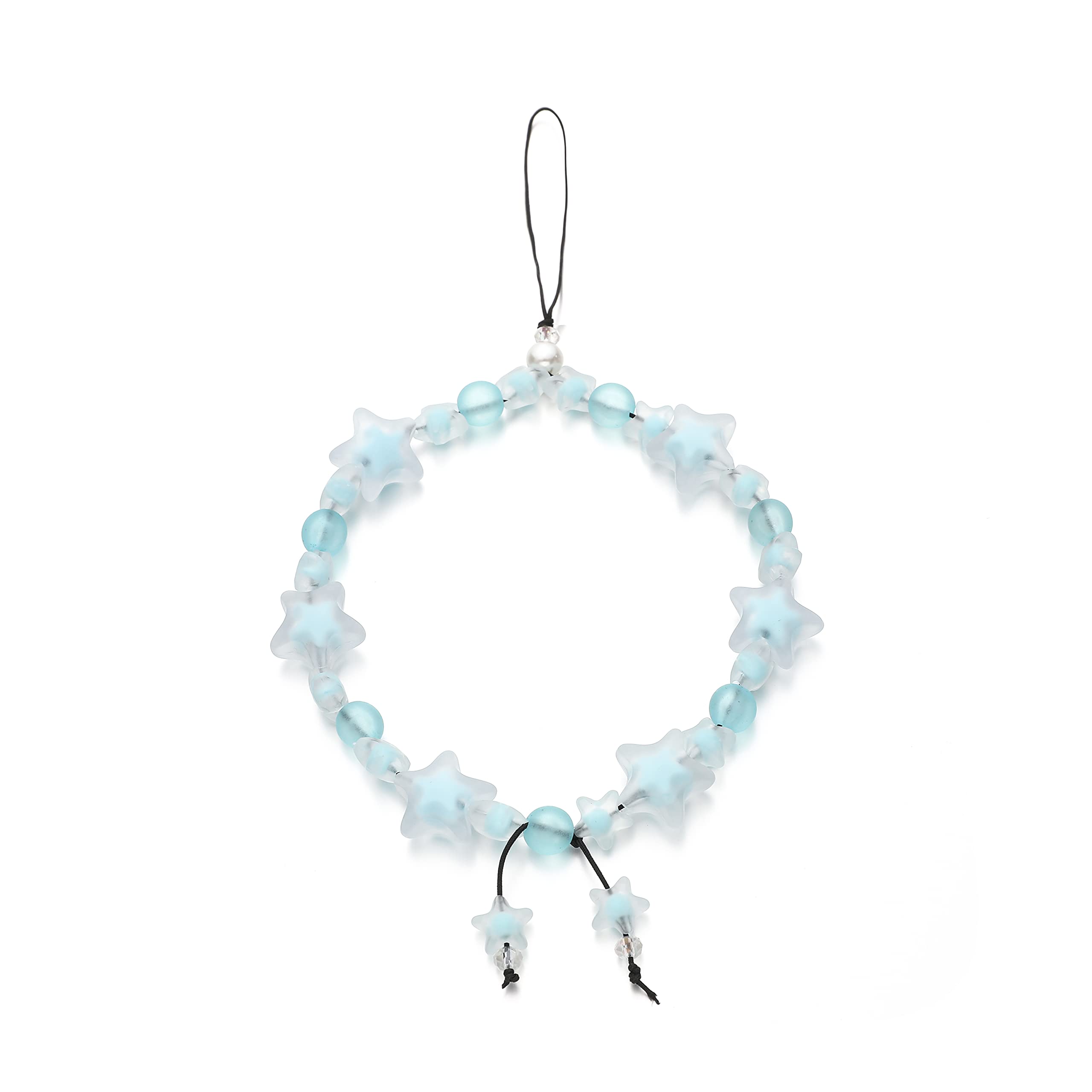 Fechdoo Cute Phone Lanyard with Clay Beads - Lightweight Wrist Strap for Women - Stylish Phone Charm Accessory for Everyday Use, Work & Travel