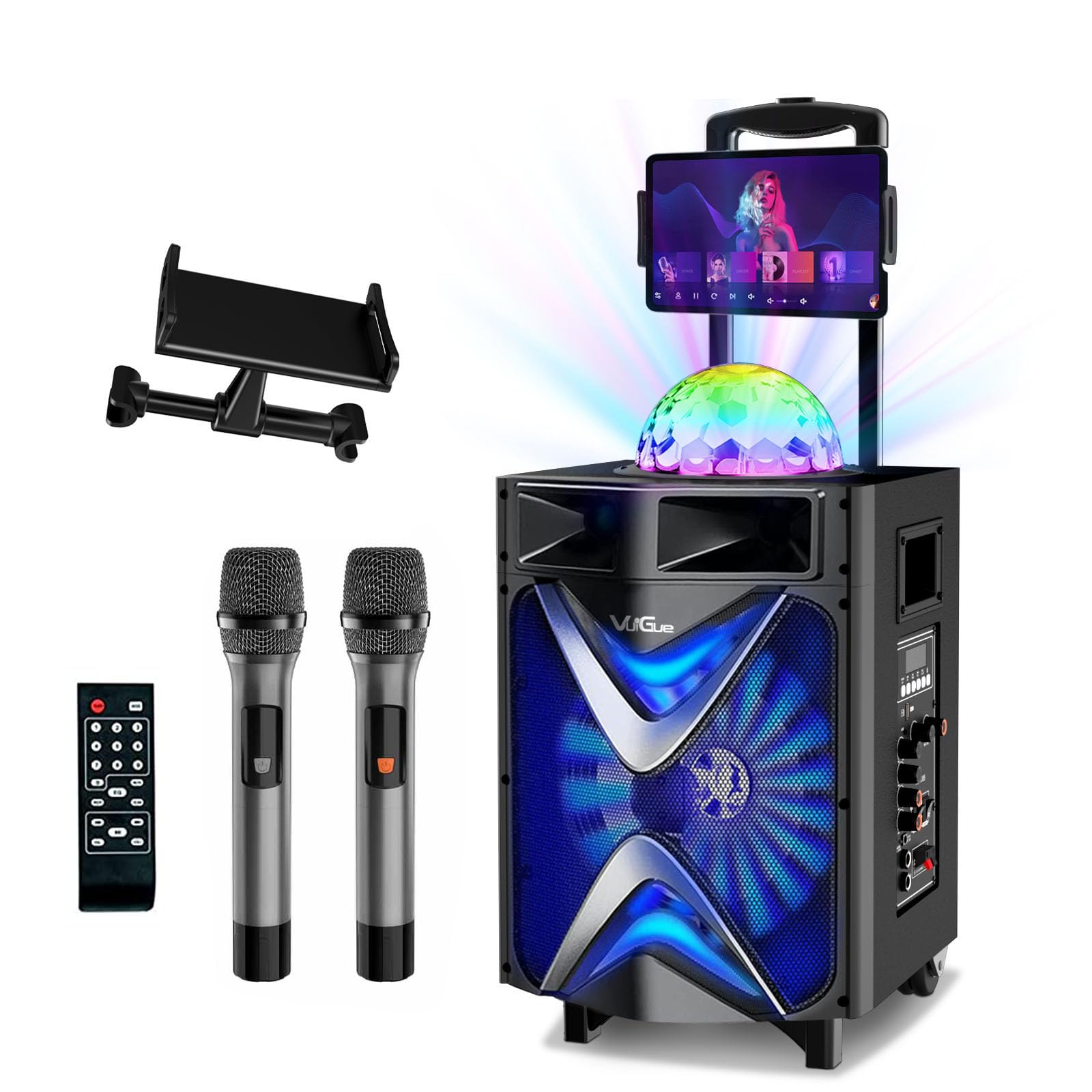 Portable Bluetooth Karaoke Machine for Adults with 10