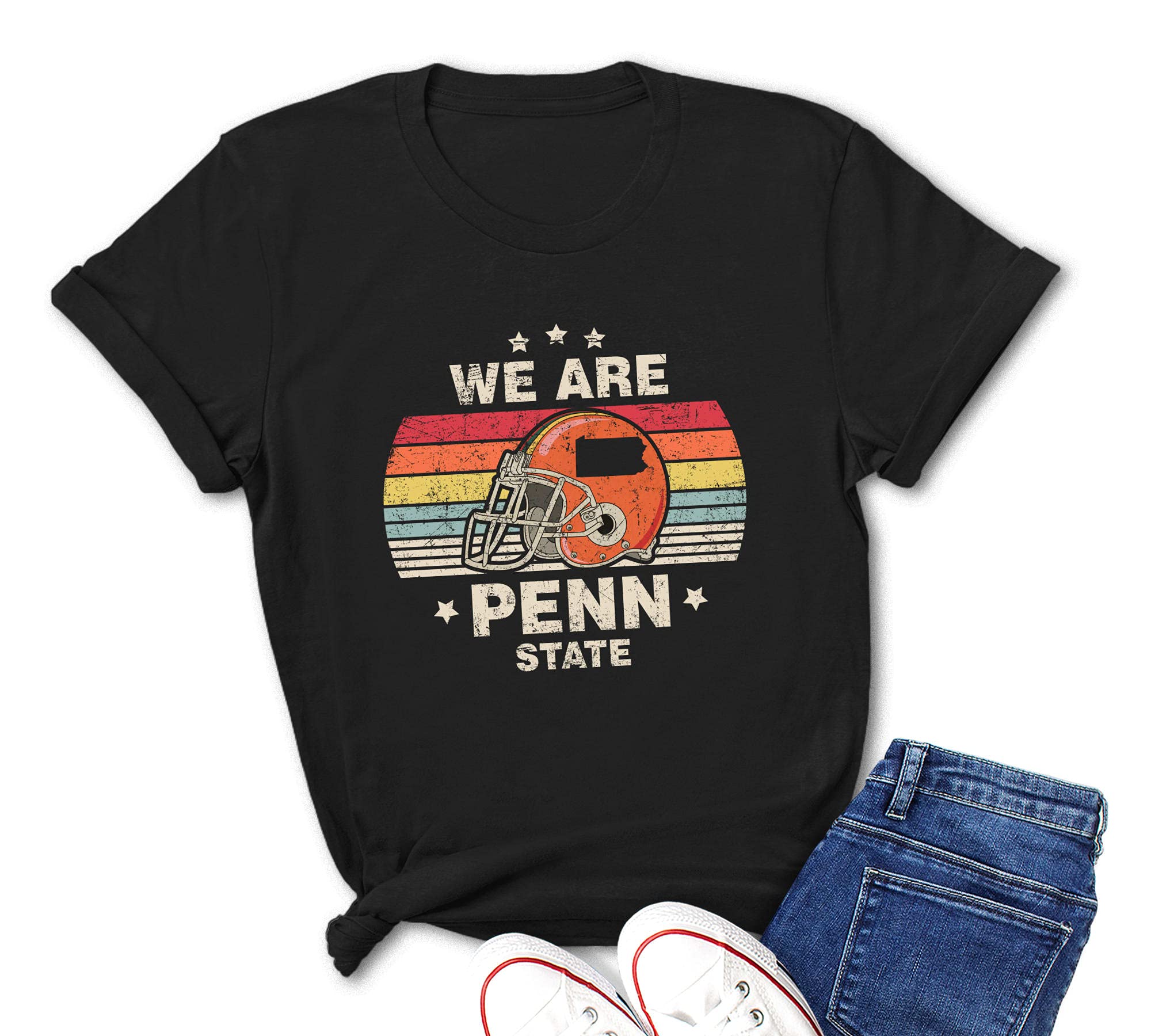 Penn State Vintage Football T-Shirt for Men & Women - Funny College Fan Apparel - Perfect for Game Day & Alumni Events