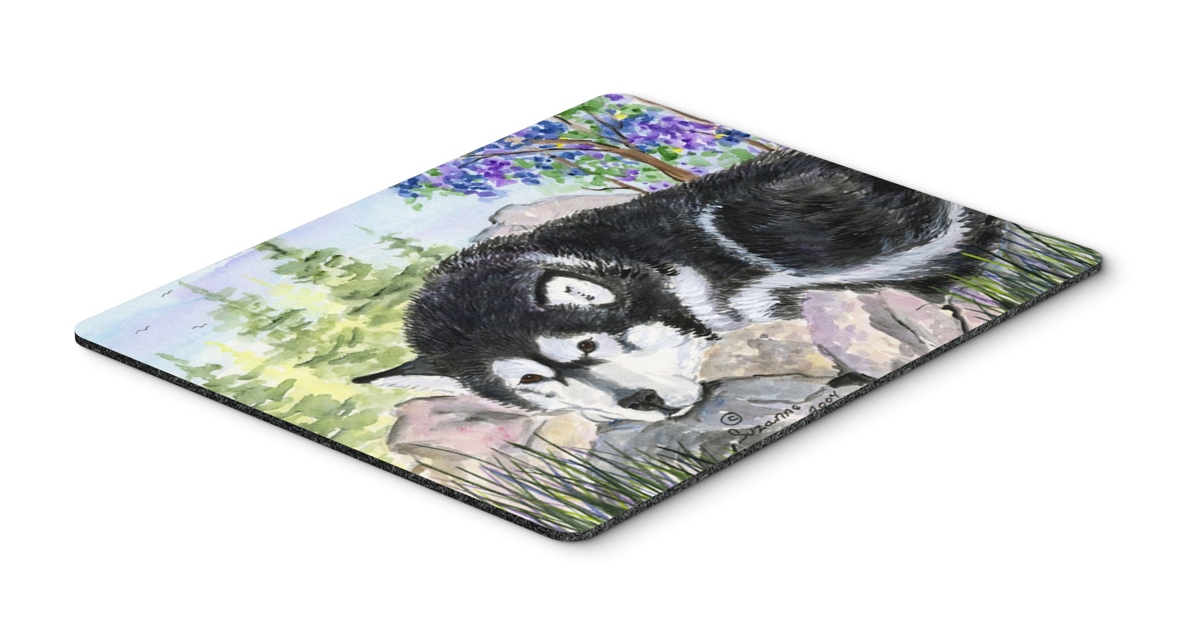Alaskan Malamute Mouse Pad & Hot Pad Trivet - Large Washable Non-Slip Desk Mat for Home Office, Gaming & Computer Work - Perfect for Laptops & Workspaces