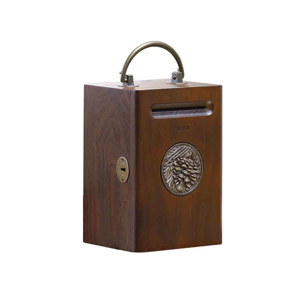 Antique Inspired Wooden Piggy Bank - Large Capacity Money Saving Box for Kids, Natural Wood Travel Money Saver, Creative Birthday Gift for Children | Perfect for Home Savings, Travel Funds & Teaching Kids Financial Responsibility