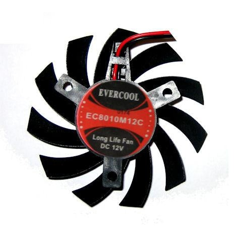 Evercool 80x80x10mm Frameless Cooling Fan for PC Video Cards - VC EC8010M12C B - Perfect for Gaming Rigs & Computer Case Cooling