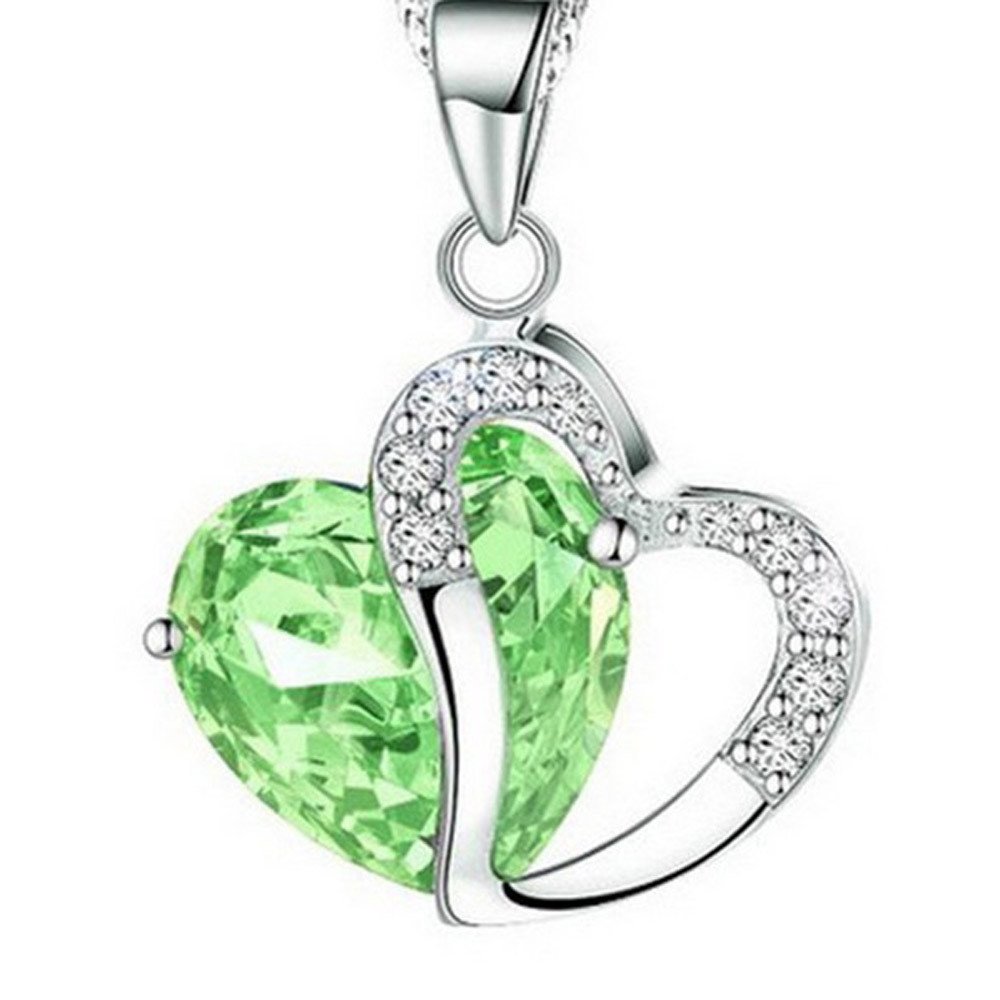 Heart Shaped Necklace for Women - Colorful Alloy Rhinestone Crystal Pendant Clavicle Chain, Elegant Birthday Gift for Her, Perfect for Valentine's Day, Anniversary & Romantic Occasions