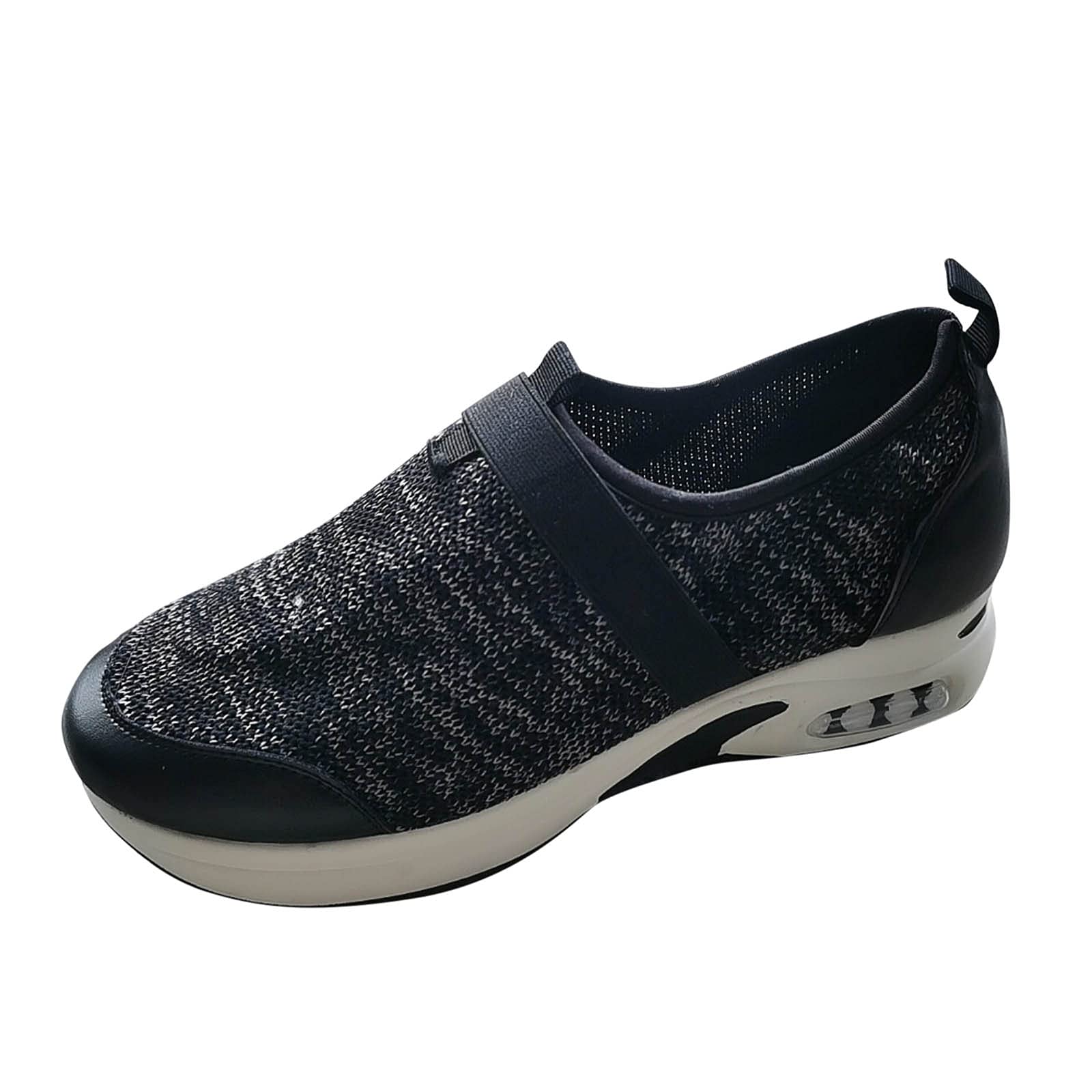 Elastic Casual Women's Sneakers with Knit Strap & Fly Design - Comfortable Walking Shoes for Work, Travel & Daily Wear