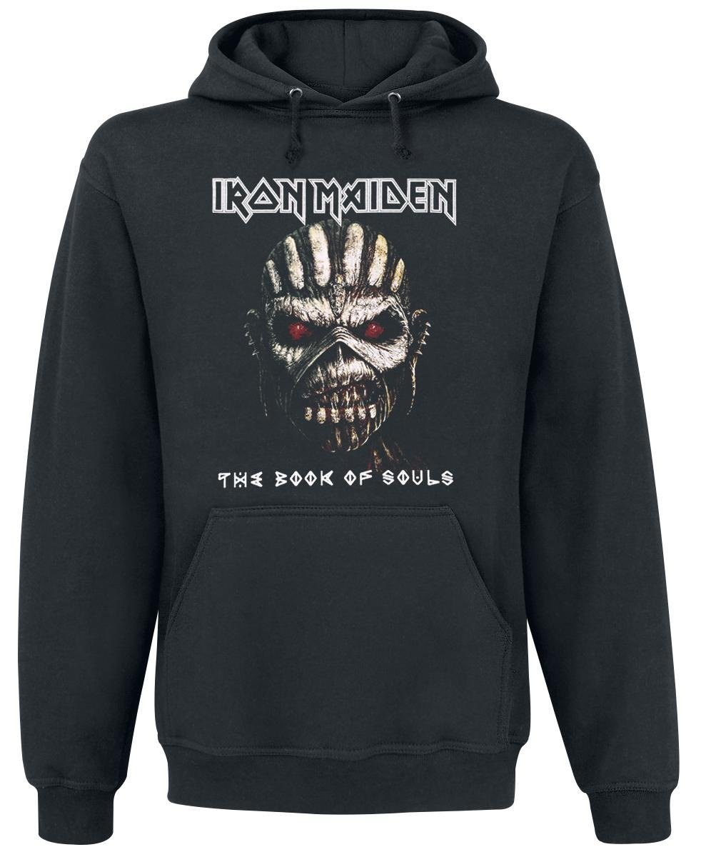 Iron Maiden The Book of Souls Hoodie - Black, Size L | Official Band Merch | Unisex Pullover Sweatshirt for Concerts & Casual Wear