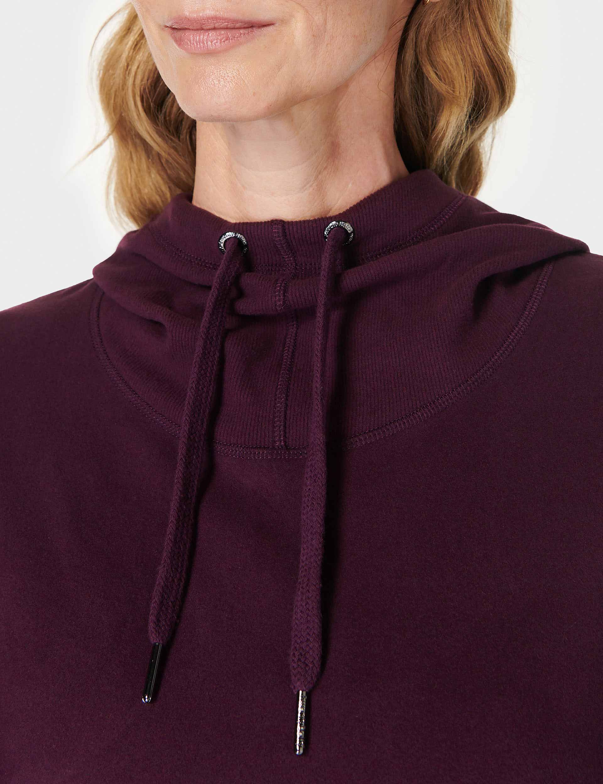 Escape Luxe Fleece Hoodie - Midnight Cherry Purple | Cozy Winter Wear for Outdoor Activities & Casual Fashion