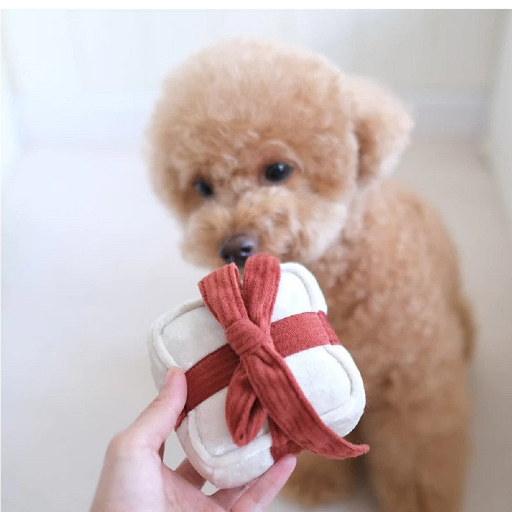 **Durable Squeaky Dog Toy for Small & Large Breeds - Holiday Gift Box for Puppies & Adult Dogs - Perfect for Playtime, Training & Chewing Fun**