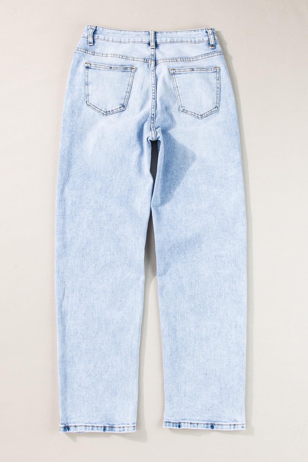 SELINK Women's High Waisted Straight Jeans - Acid Wash Blue Denim Pants for Everyday Wear | Casual, Office & Date Night Outfits