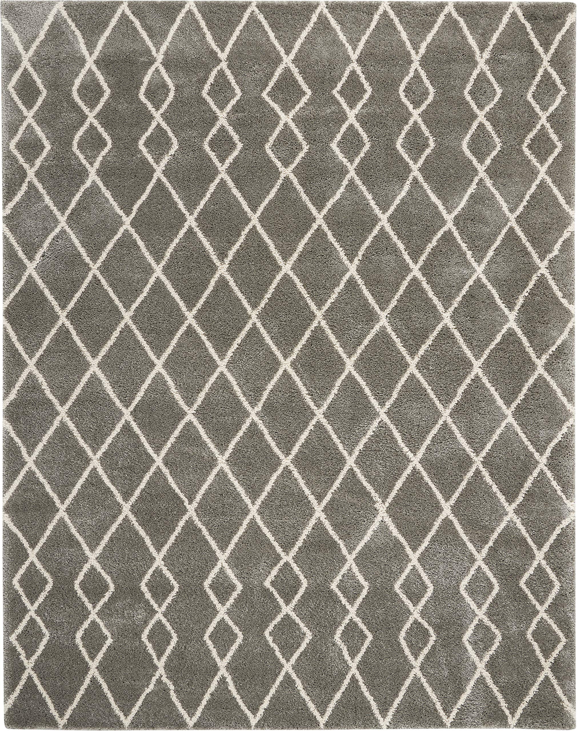 Nourison Geometric Shag Moroccan Silver 7'10