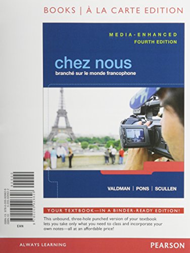 Chez Nous: Connected to the Francophone World - Media-Enhanced Books à la Carte Edition | Perfect for French Language Learners & Cultural Enthusiasts