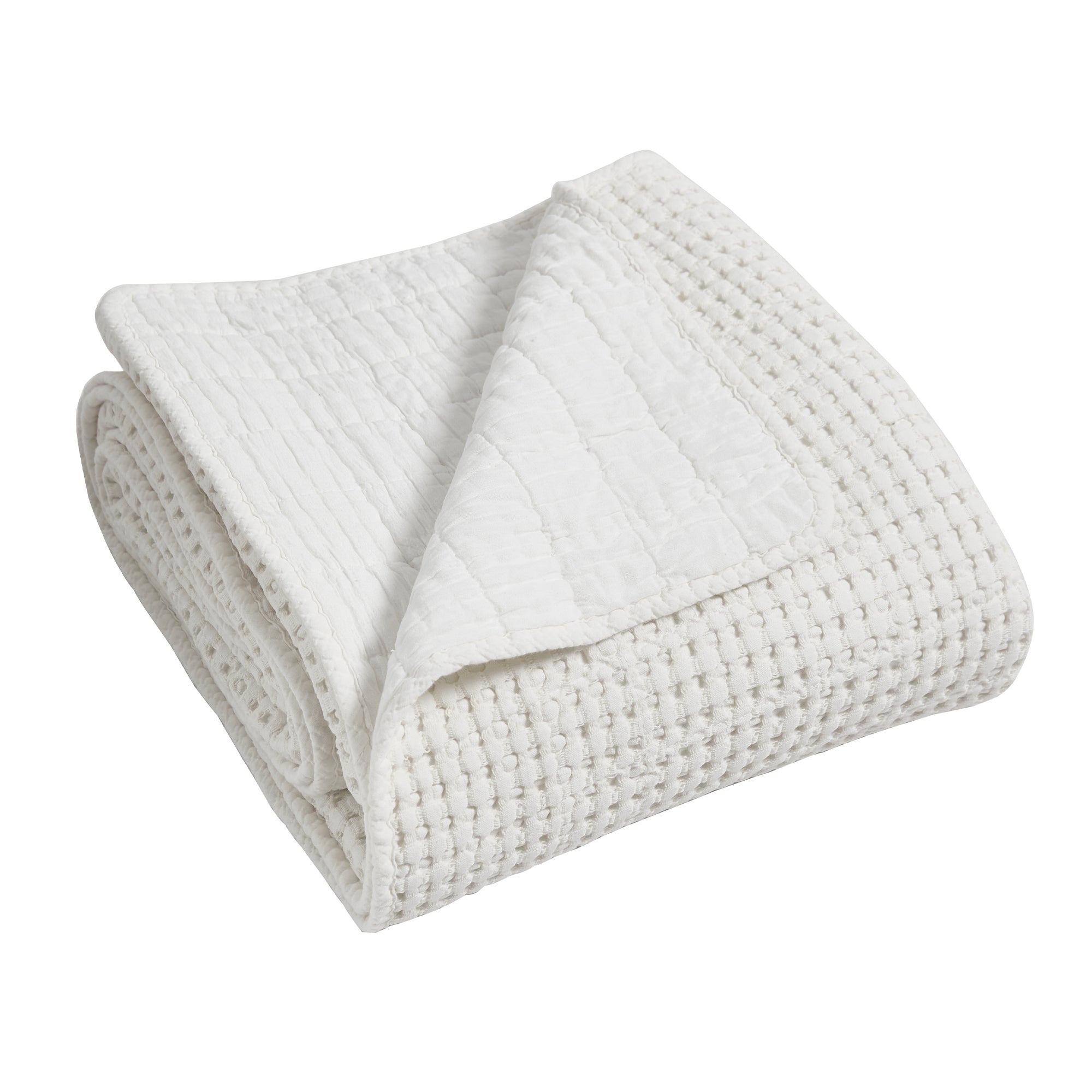 Soft Mills Waffle Quilted Throw Blanket - Cozy & Warm Bedding for Couch, Sofa, and Bed - Perfect for Winter Nights, Movie Time & Home Decor