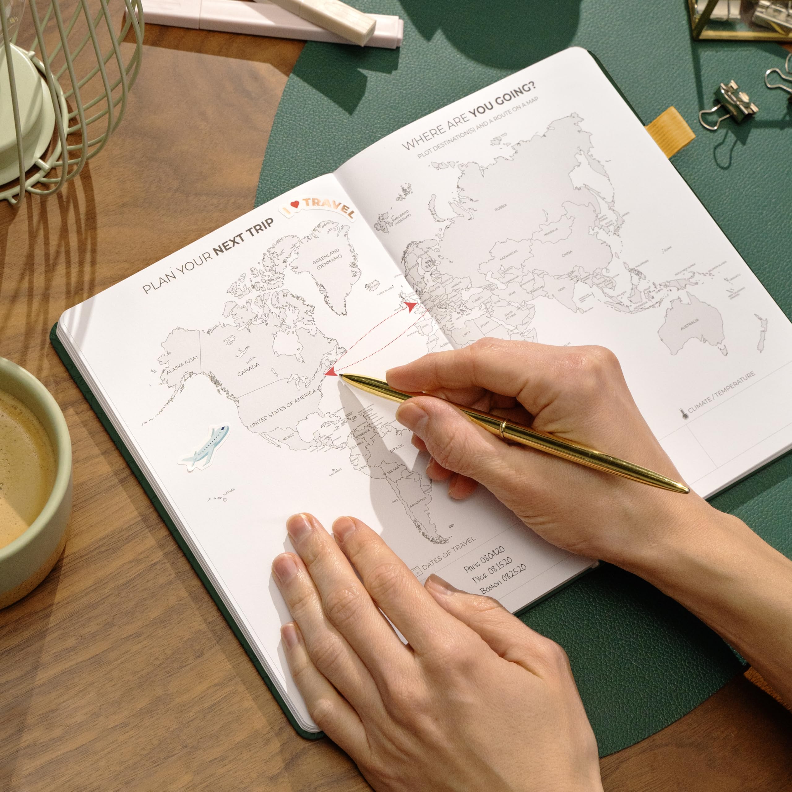 Clever Fox Travel Journal - Budget & Packing Planner for Trips | A5 Organizer (Forest Green) | Perfect for Vacation Planning