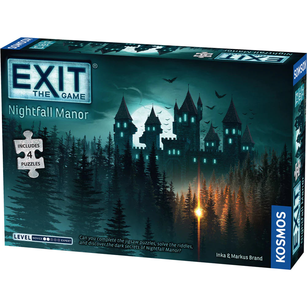 Exit: Nightfall Manor - Escape Room Board Game for Adults & Teens | Horror Mystery Adventure | Perfect for Game Nights & Halloween Parties