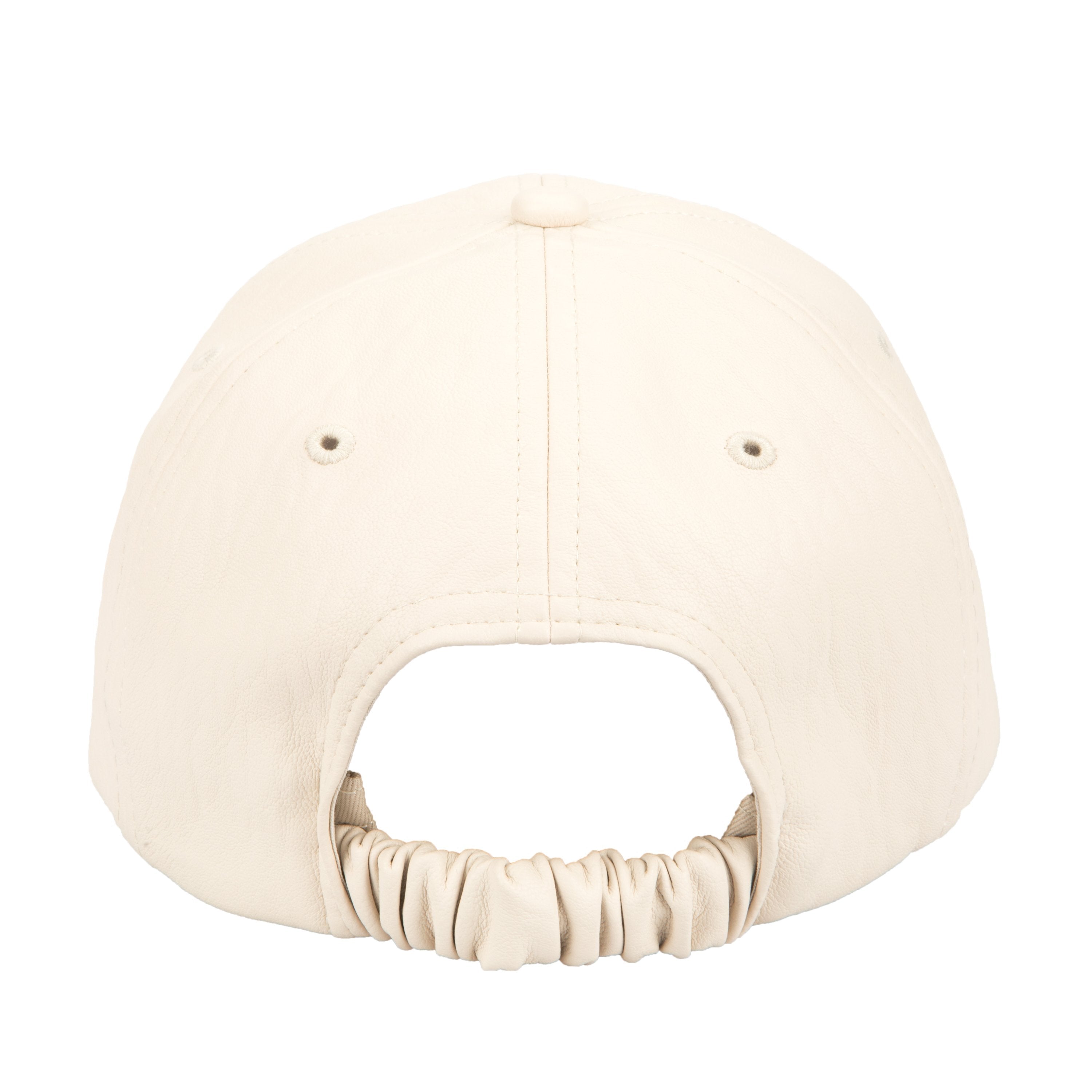 Stylish Women's Faux Leather Baseball Cap with Adjustable Elastic Band - Perfect for Casual Outfits, Outdoor Activities & Fashion Accessories
