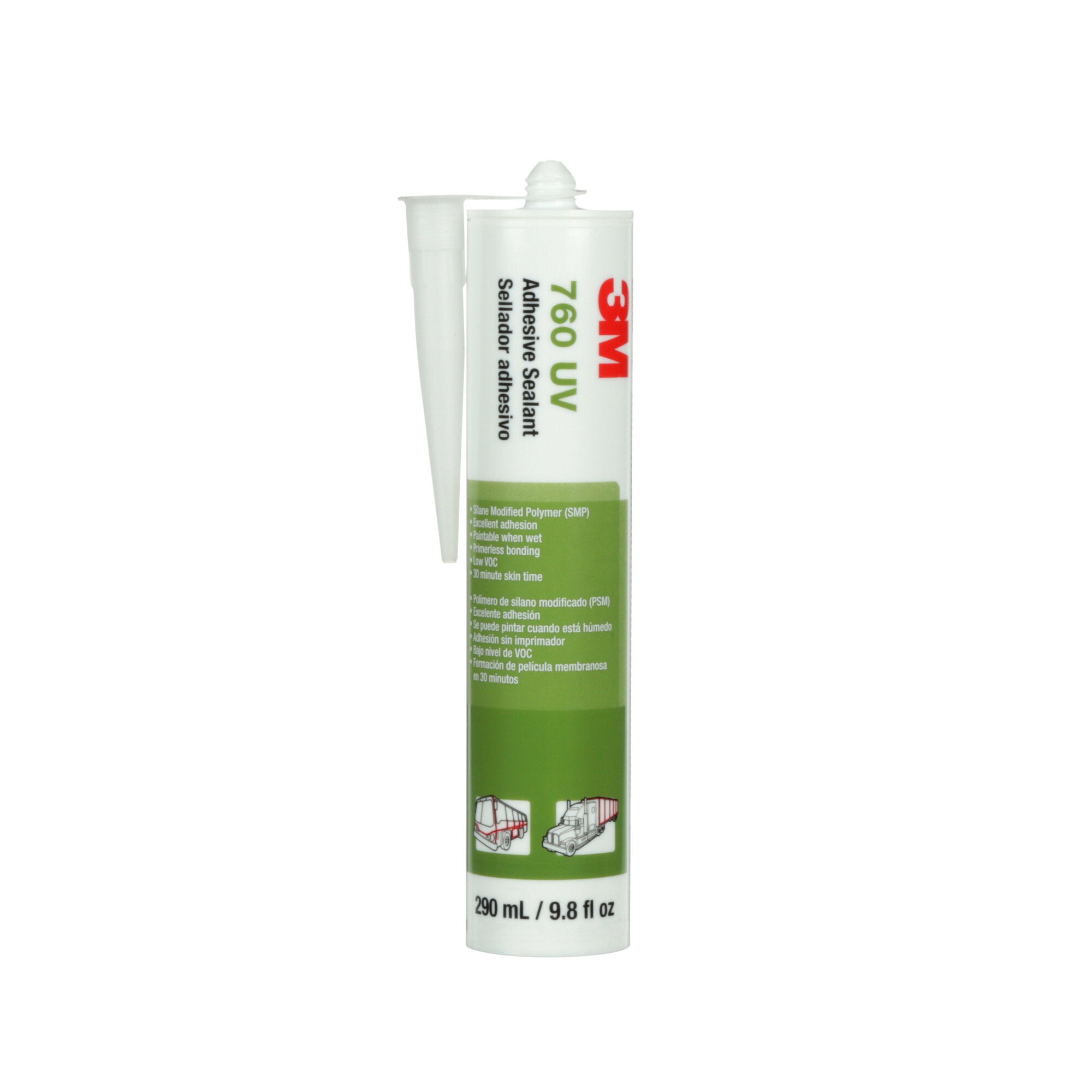 3M Adhesive Sealant 760 UV Black - 290 mL Cartridge for Automotive, Marine & Industrial Waterproofing & Bonding