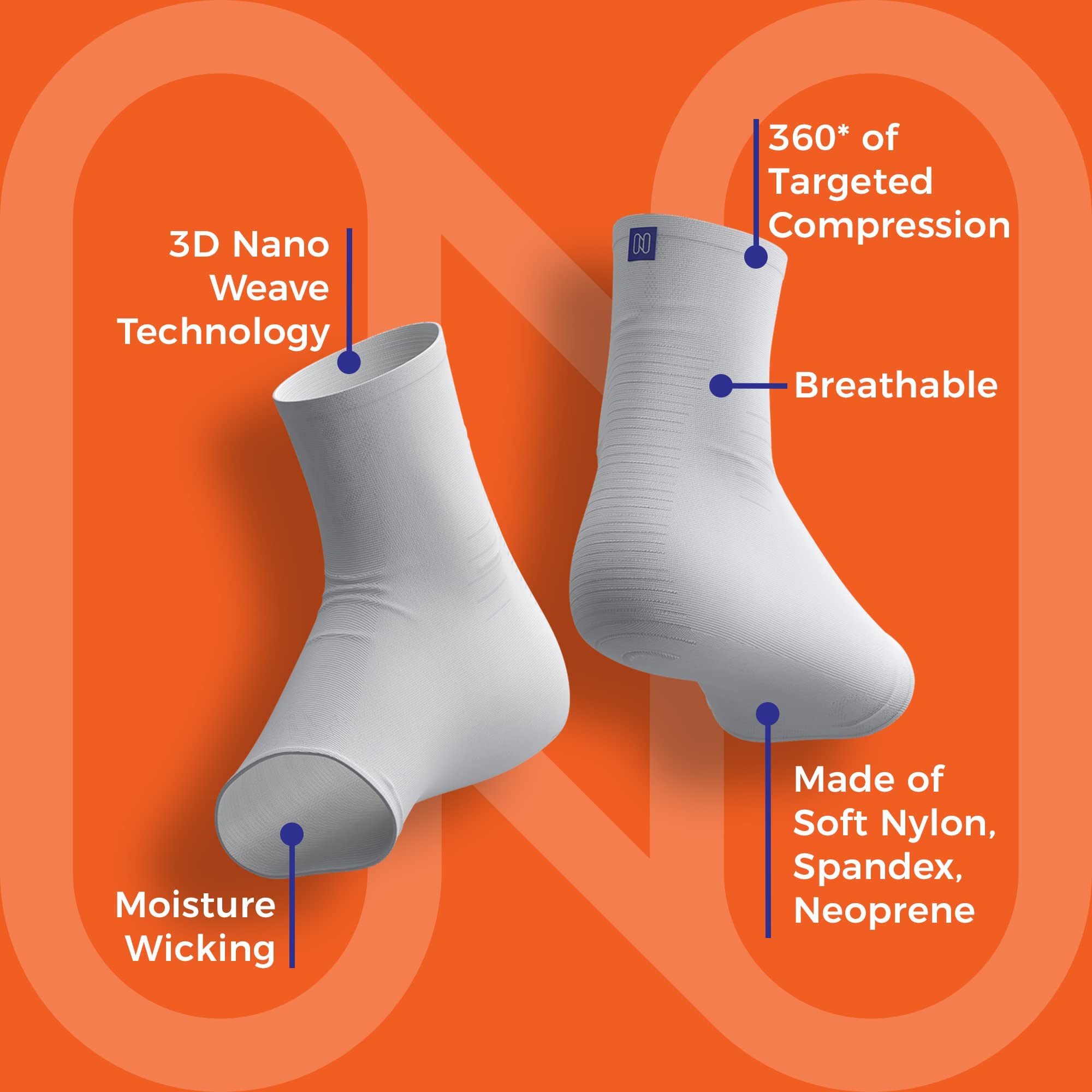 6 Pack Compression Socks Bundle - Toeless Design (Medium Size, 3 Black + 3 White Pairs) for Running, Travel & Varicose Vein Relief