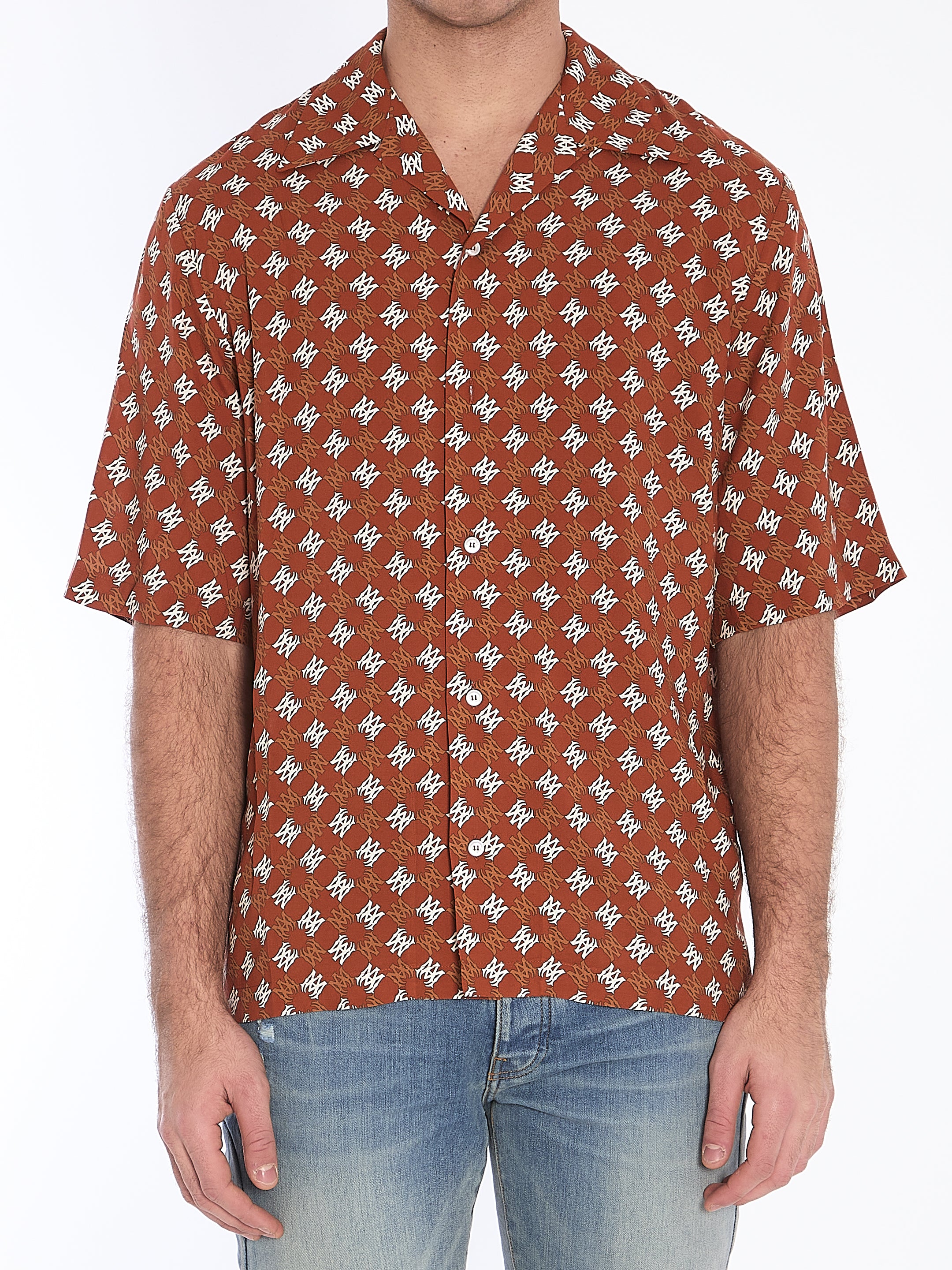 Amiri Monogram Shirt for Men - Luxury Designer Short Sleeve Button Up Shirt | Perfect for Casual Wear, Street Style & Night Out