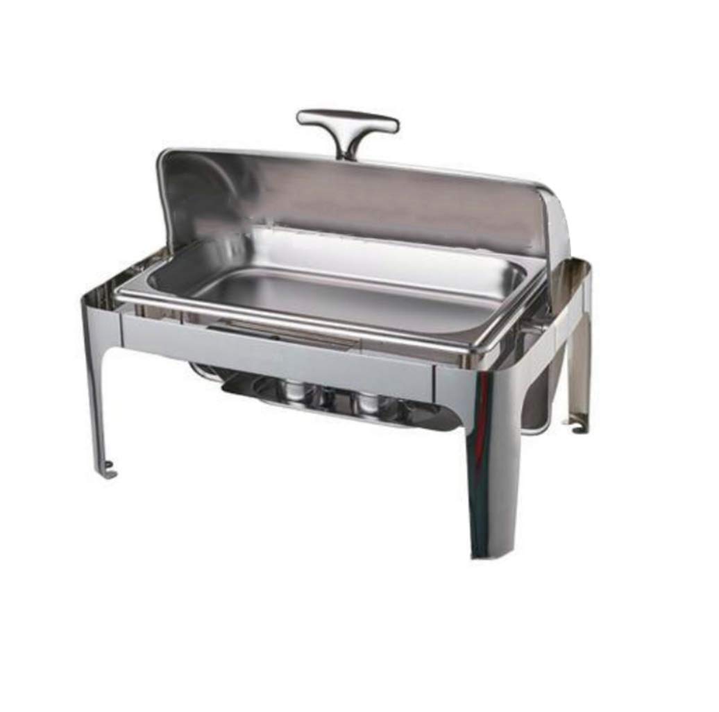 YFMMM 8 Qt Stainless Steel Buffet Warmer Set - Rectangular Chafing Dish with Mirror Cover for Catering, Parties & Dining | 9L Capacity | Perfect for Restaurants, Weddings & Events