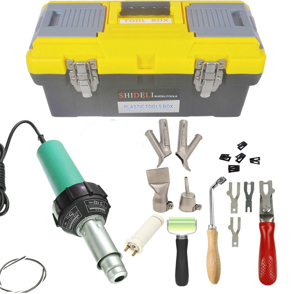 Go2Home 1600W Plastic Welder Kit - Hot Air Welding Gun with Flooring Butterfly Repair Tool Set, Handheld Torch & Carry Case - Ideal for PVC, ABS, HDPE Plastic Repairs, Automotive Bumper Fixing & DIY Projects