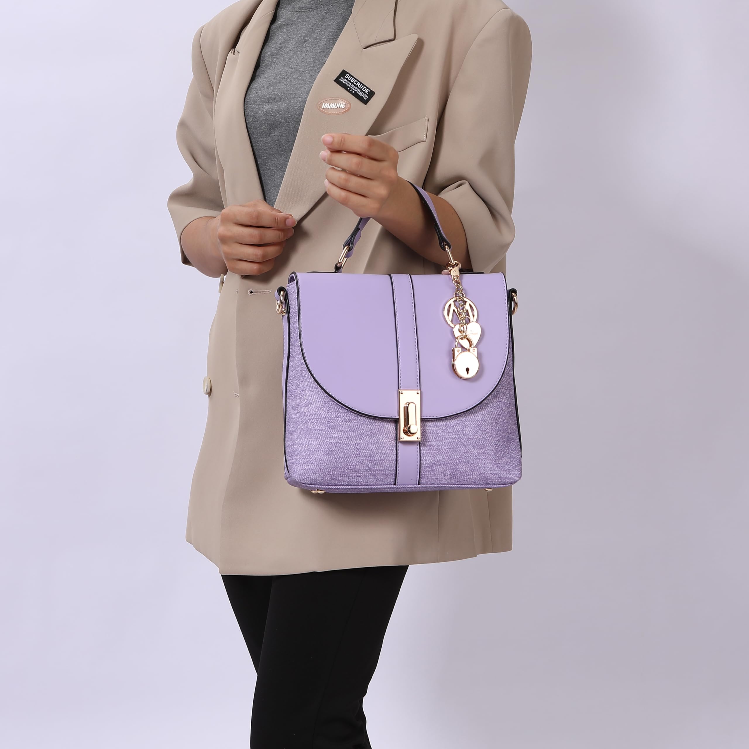 MKF Collection Women's Vegan Leather Shoulder Bag - Stylish Crossbody Purse Handbag by Mia K | Perfect for Work, Travel & Everyday Use