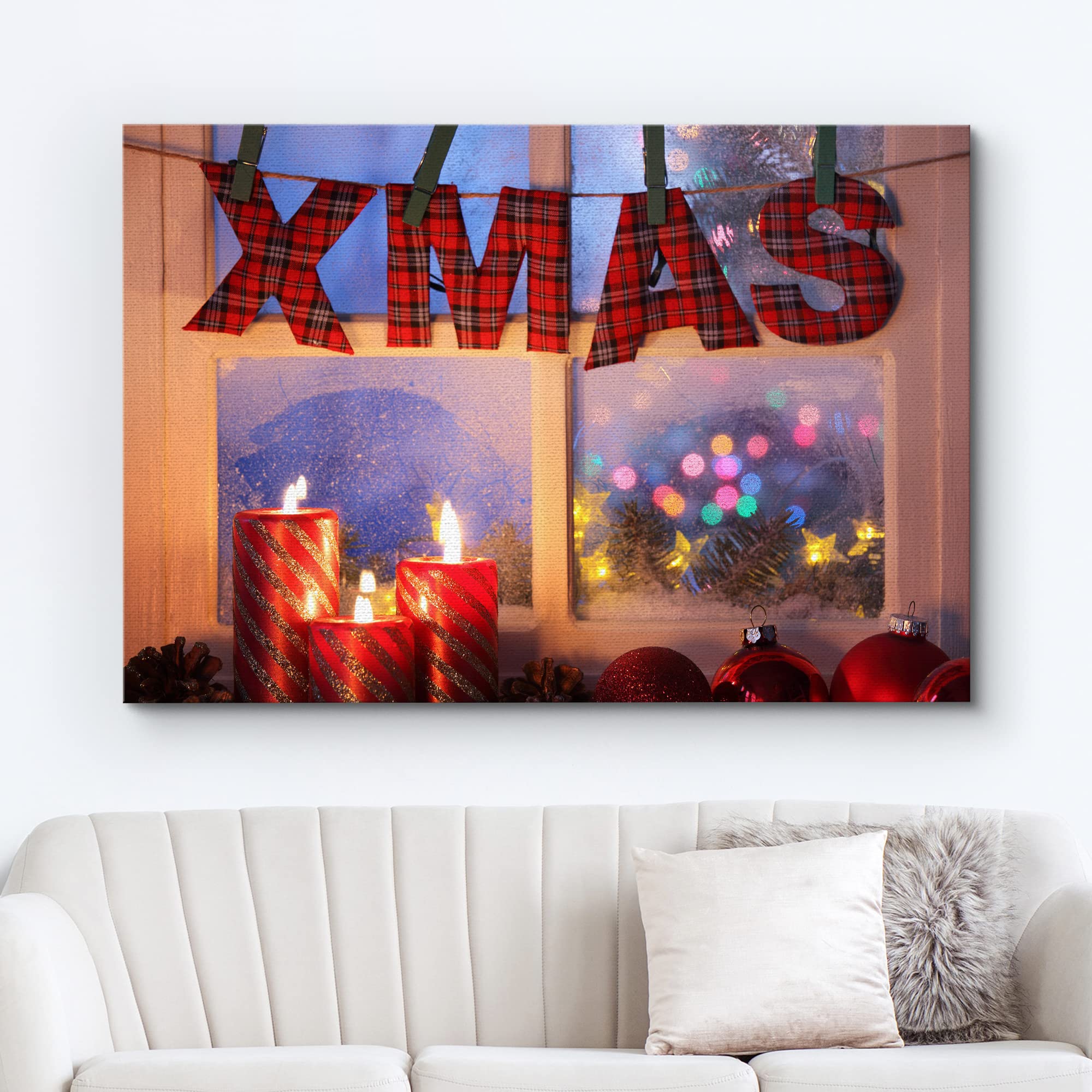 Wall26 Merry Christmas Canvas Wall Art - 32x48 Inch Framed Holiday Decor for Bedroom, Living Room | Perfect for Festive Home Decor & Gift Giving