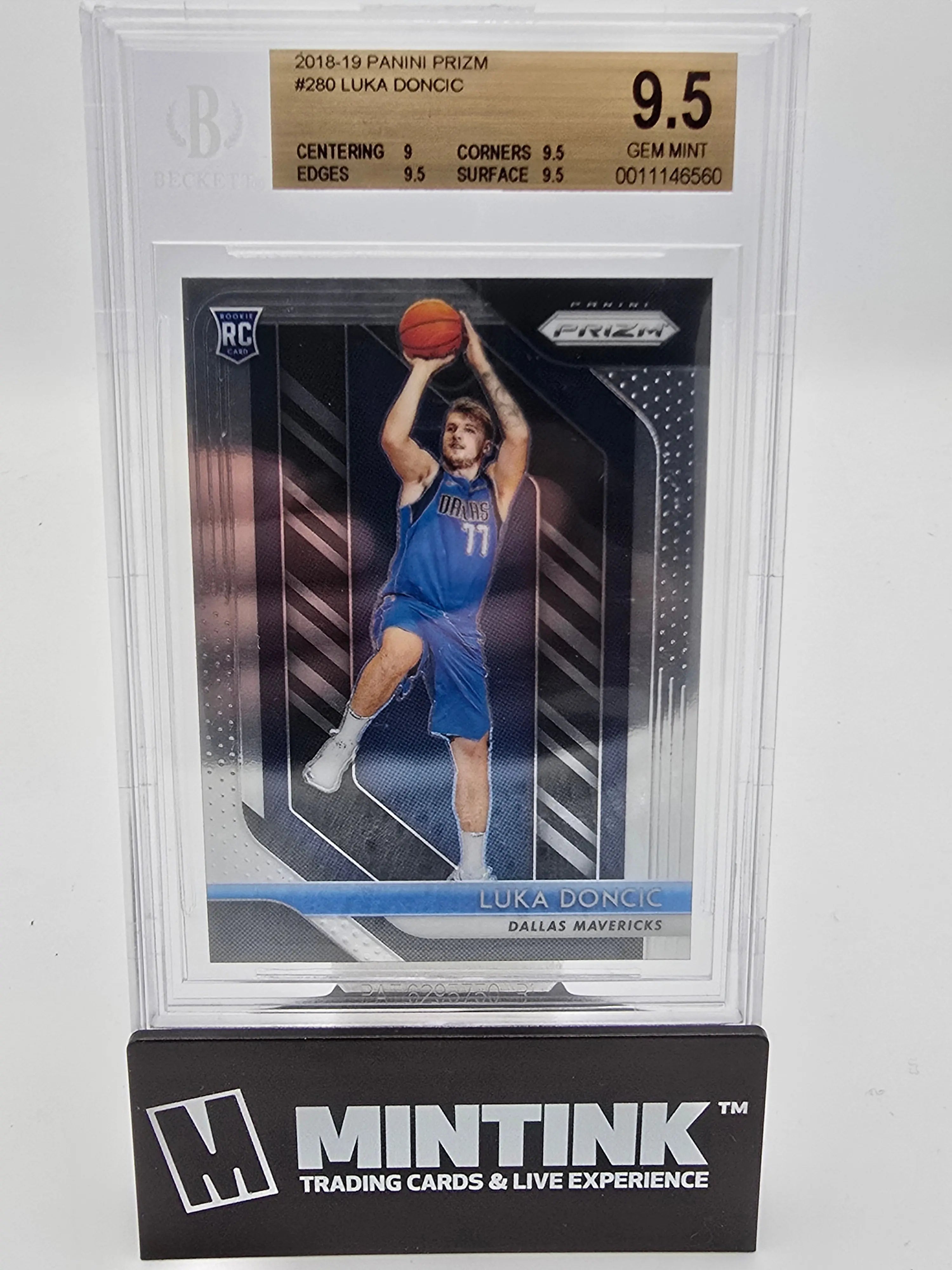 2018-19 Panini Prizm Luka Doncic Rookie Card #280 BGS 9.5 Gem Mint - NBA Basketball Trading Card for Collectors & Investors, Perfect for Display or Portfolio Growth