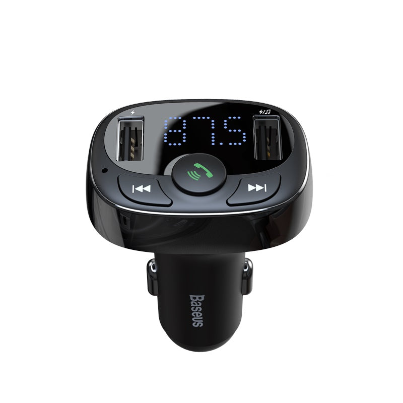 Hands-Free Bluetooth FM Transmitter Car Charger - Wireless Audio Adapter & Dual USB Ports for Phone Charging - Perfect for Road Trips, Commuting & Hands-Free Calling