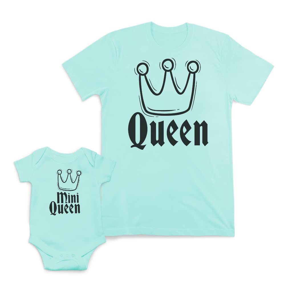 Mother and Baby Matching Outfits - Soft Cotton Mommy & Me Sets for Mini Queen - Perfect for Mother's Day, Family Photos & Special Occasions