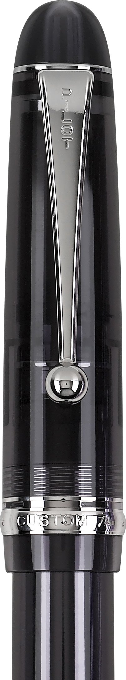 Pilot Custom 74 Fountain Pen - Black Smoke Barrel with Broad Nib (60755) | Premium Writing Instrument for Professionals, Calligraphy & Gift Giving