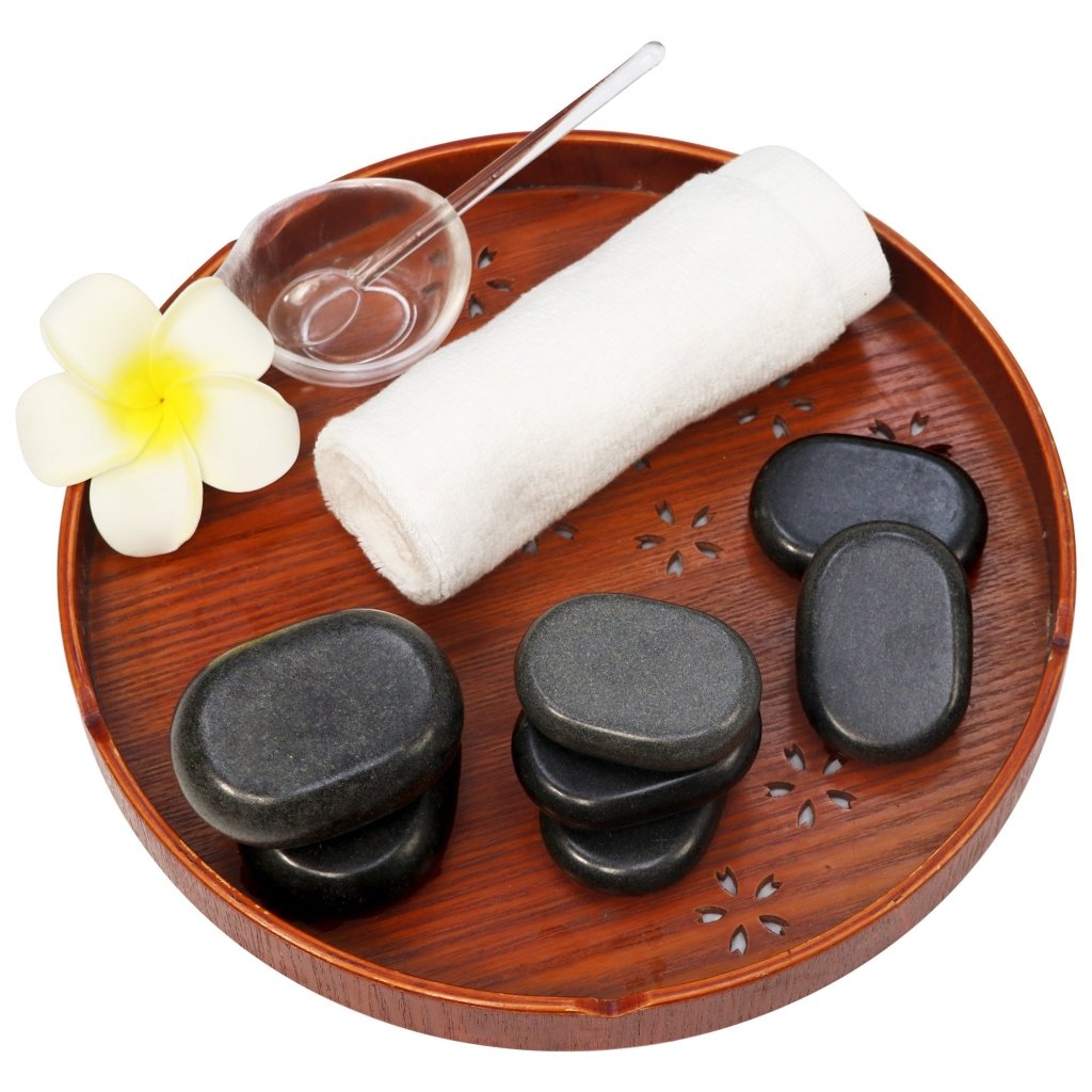 Professional 18-Piece Hot Stone Massage Kit with Basalt Rocks for Spa, Pain Relief & Relaxation - Perfect for Home & Professional Use, Healing Therapy & Stress Relief