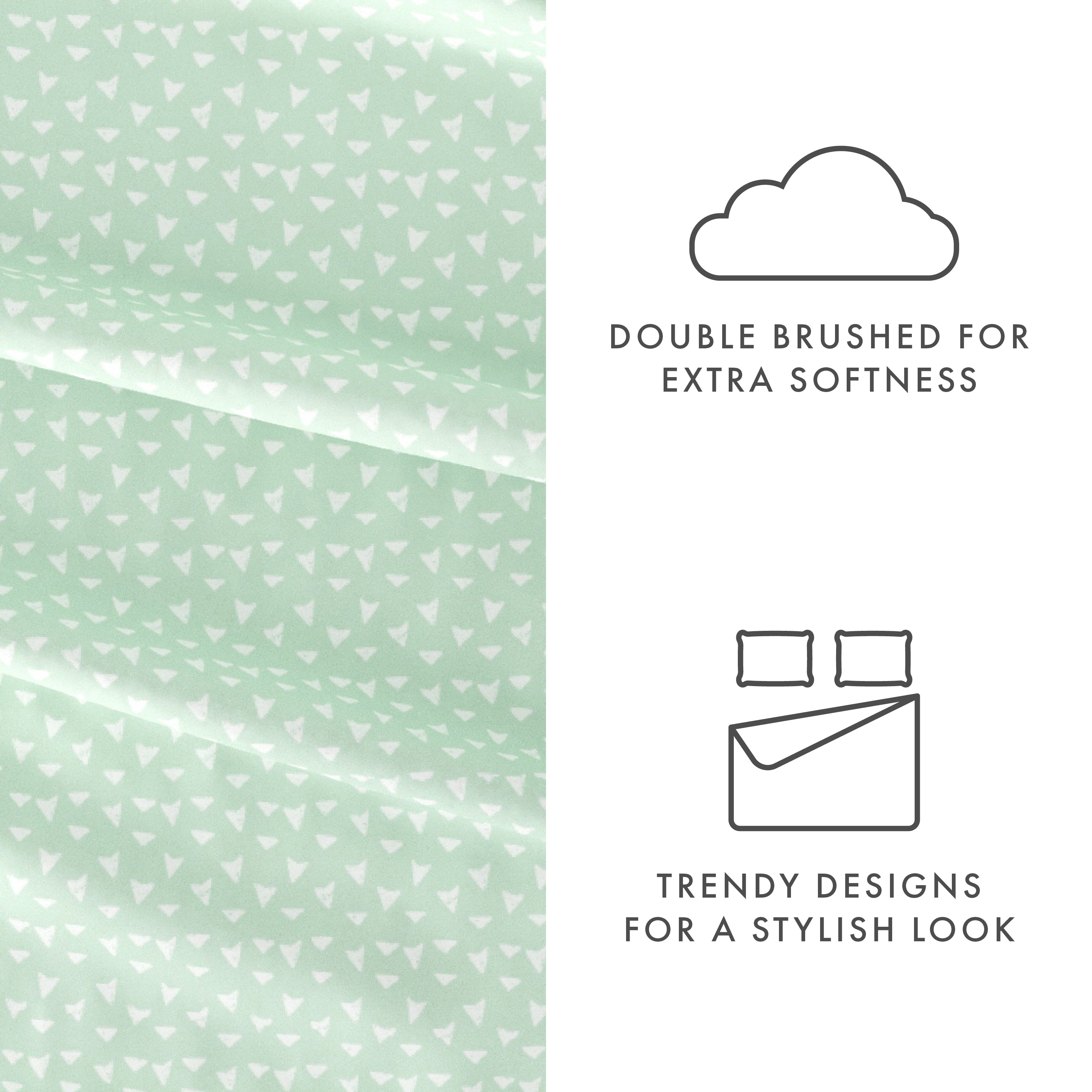 Urban Arrows Pattern 4-Piece Queen/King Size Bed Sheet Set - Soft Breathable Cotton - Perfect for Master Bedroom, Guest Room & Dormitory