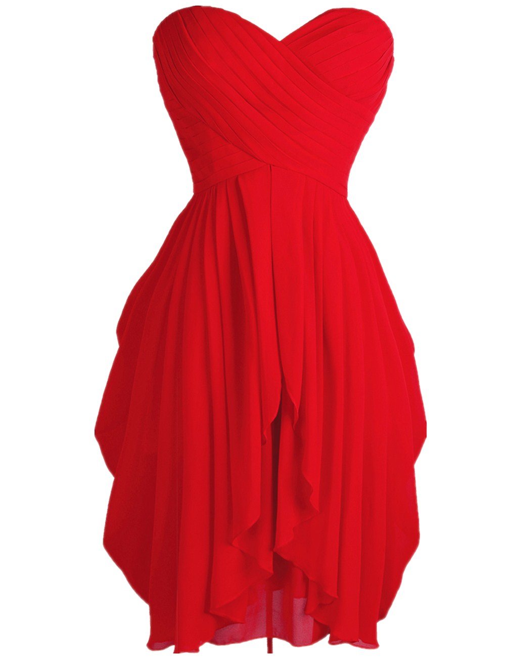 FEESHOW Junior's Party Chiffon Dress - Strapless Sweetheart Neckline with Lace-Up Back, Prom & Homecoming Formal Gown for Teen Girls | Perfect for Dances, Weddings & Special Occasions